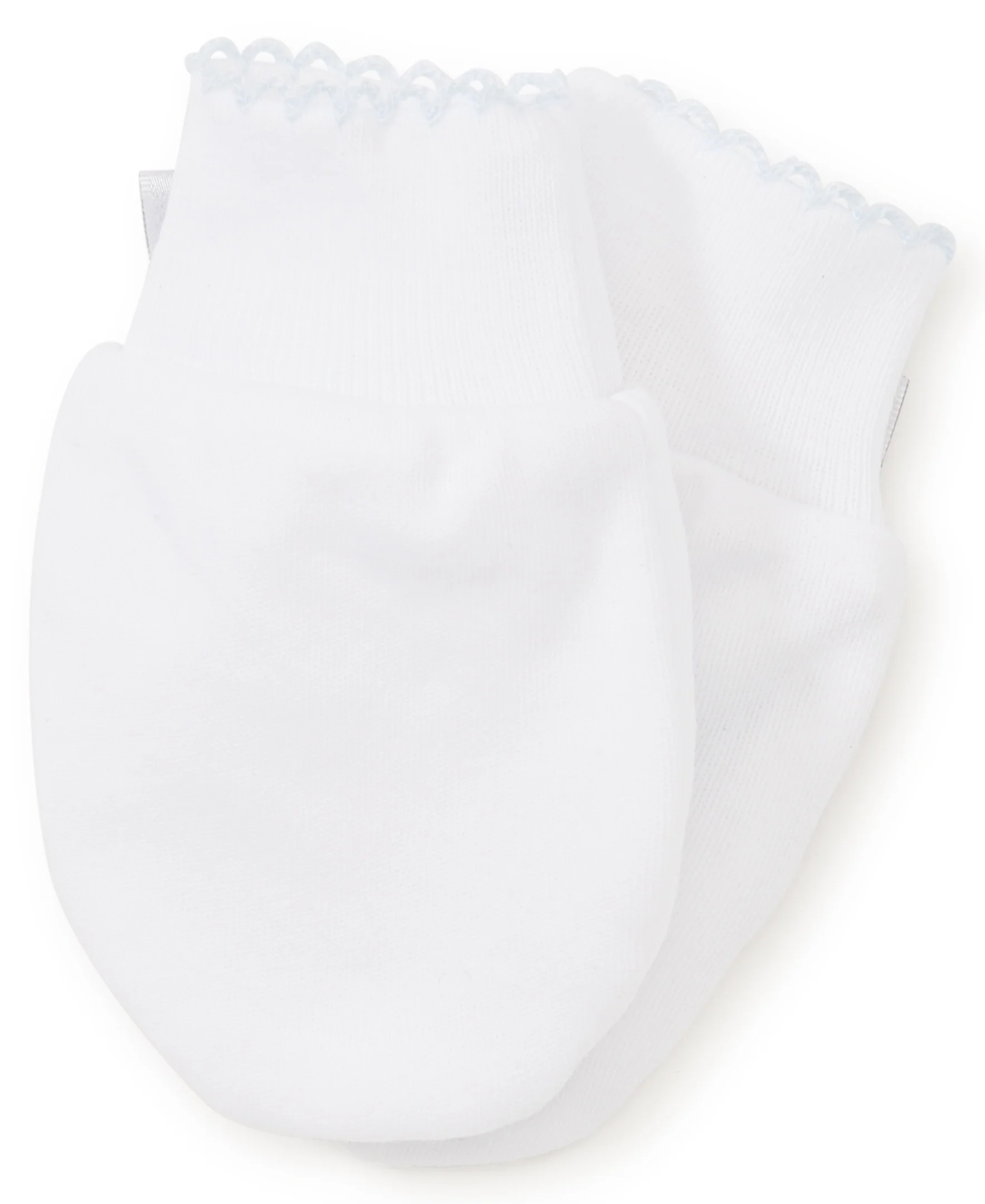 White/Blue Kissy Basics Mittens - Image 2