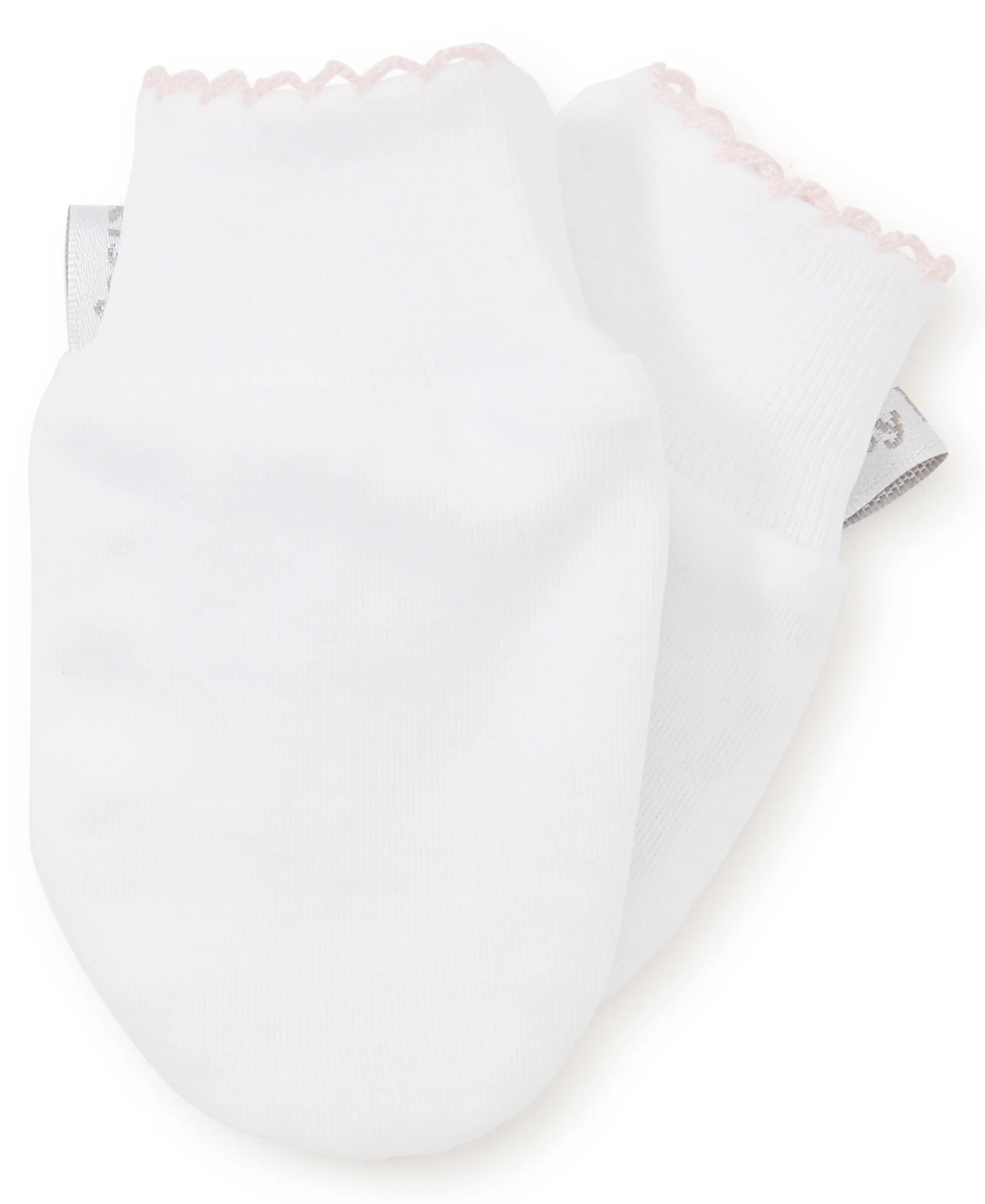White/Pink Kissy Basics Mittens - Image 2
