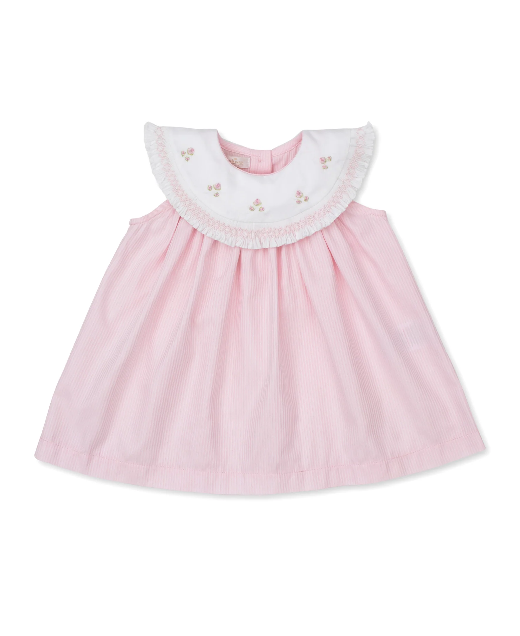 Kissy Elegance Pink Hand Smocked Woven Dress
