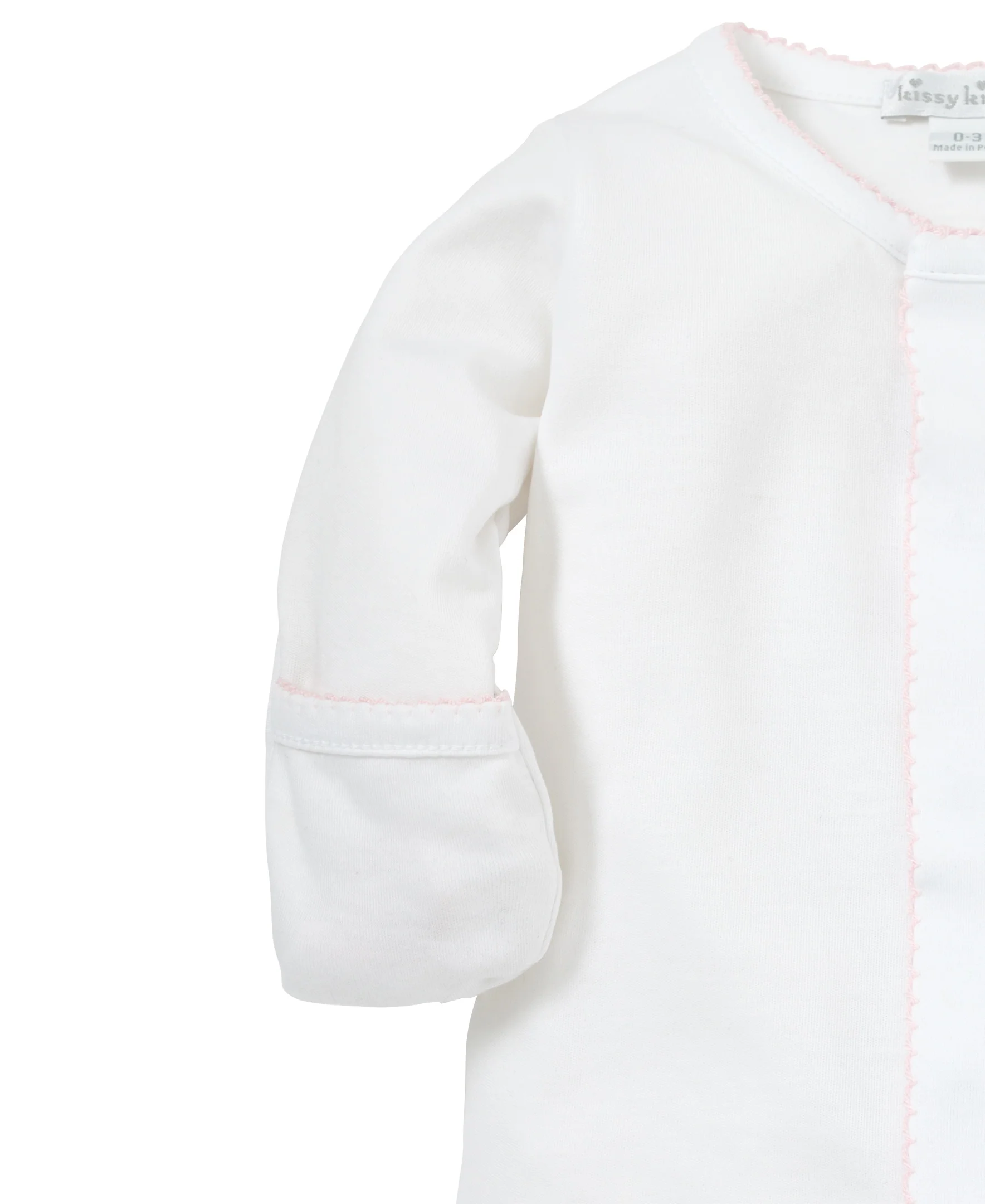 White/Pink Kissy Basics Footie NEW - Image 2