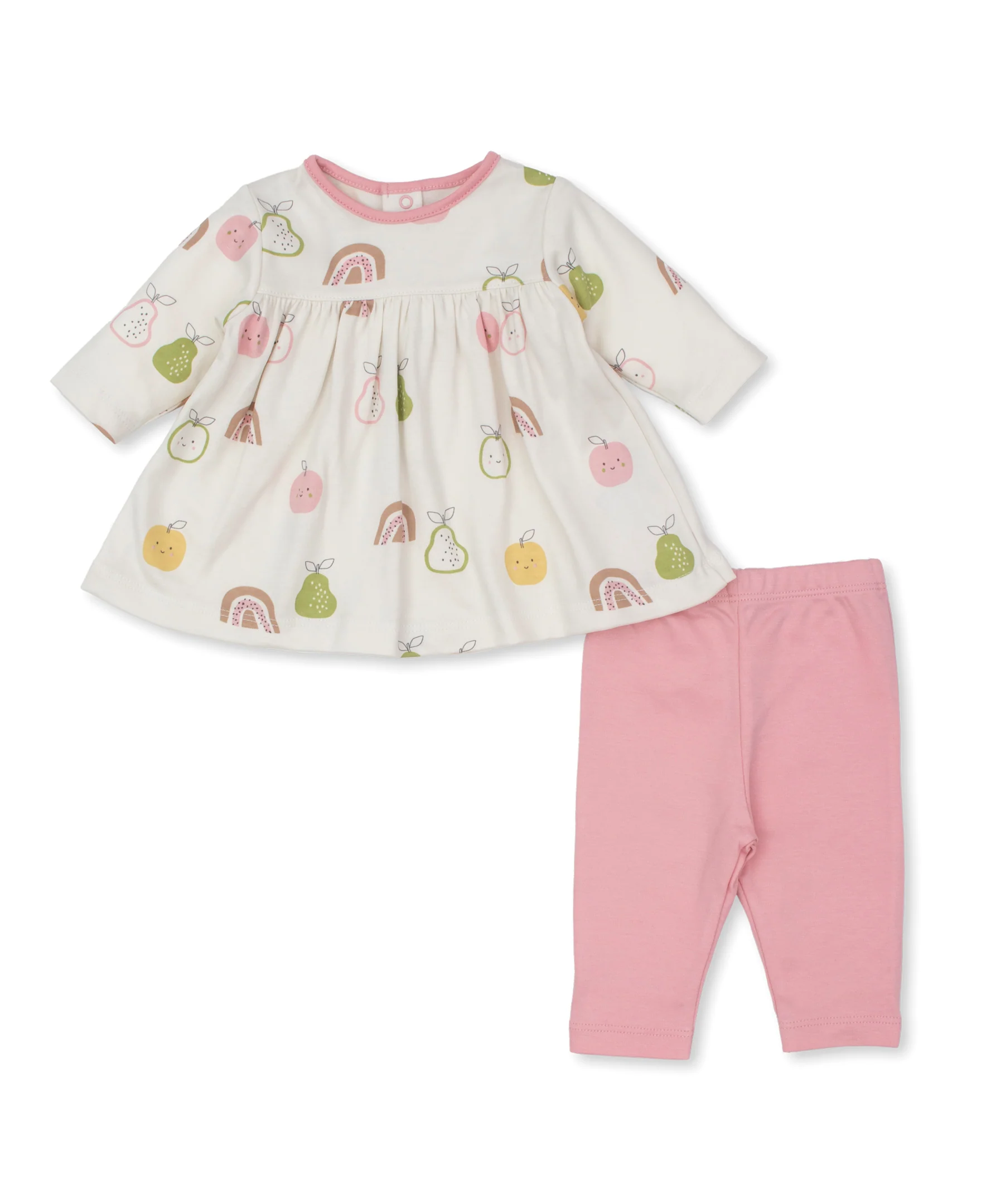 Kissy Love Pears and Rainbows Dress Set