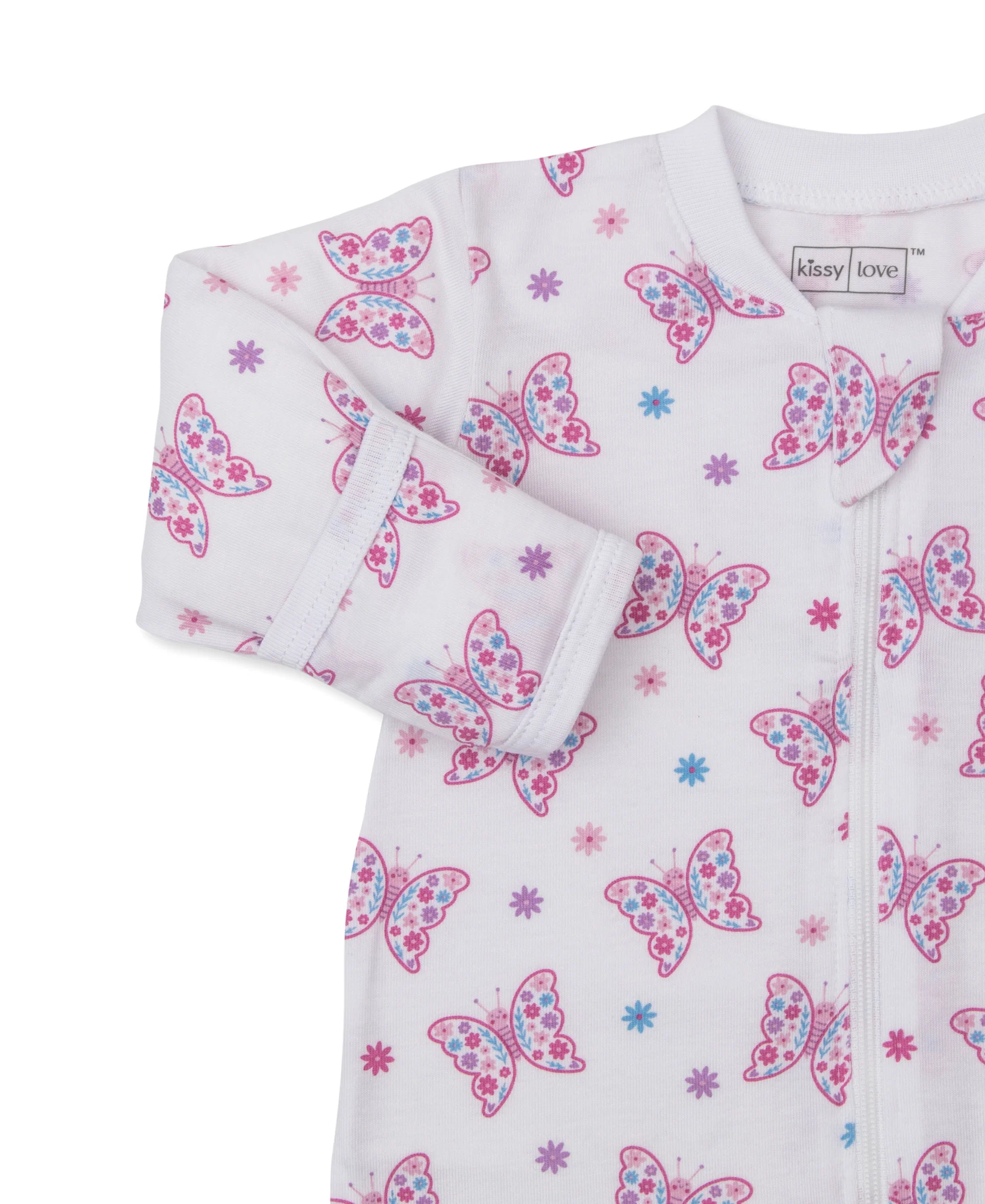 Kissy Love Flutterby Flowers StretchFlex Zip Footie - Image 2