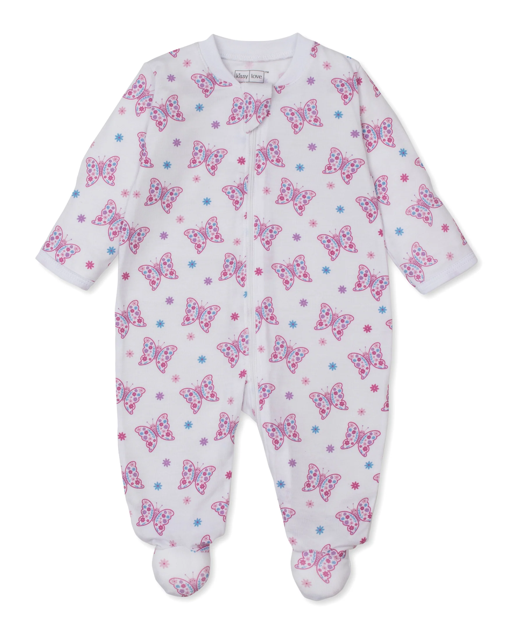 Kissy Love Flutterby Flowers StretchFlex Zip Footie - Image 3