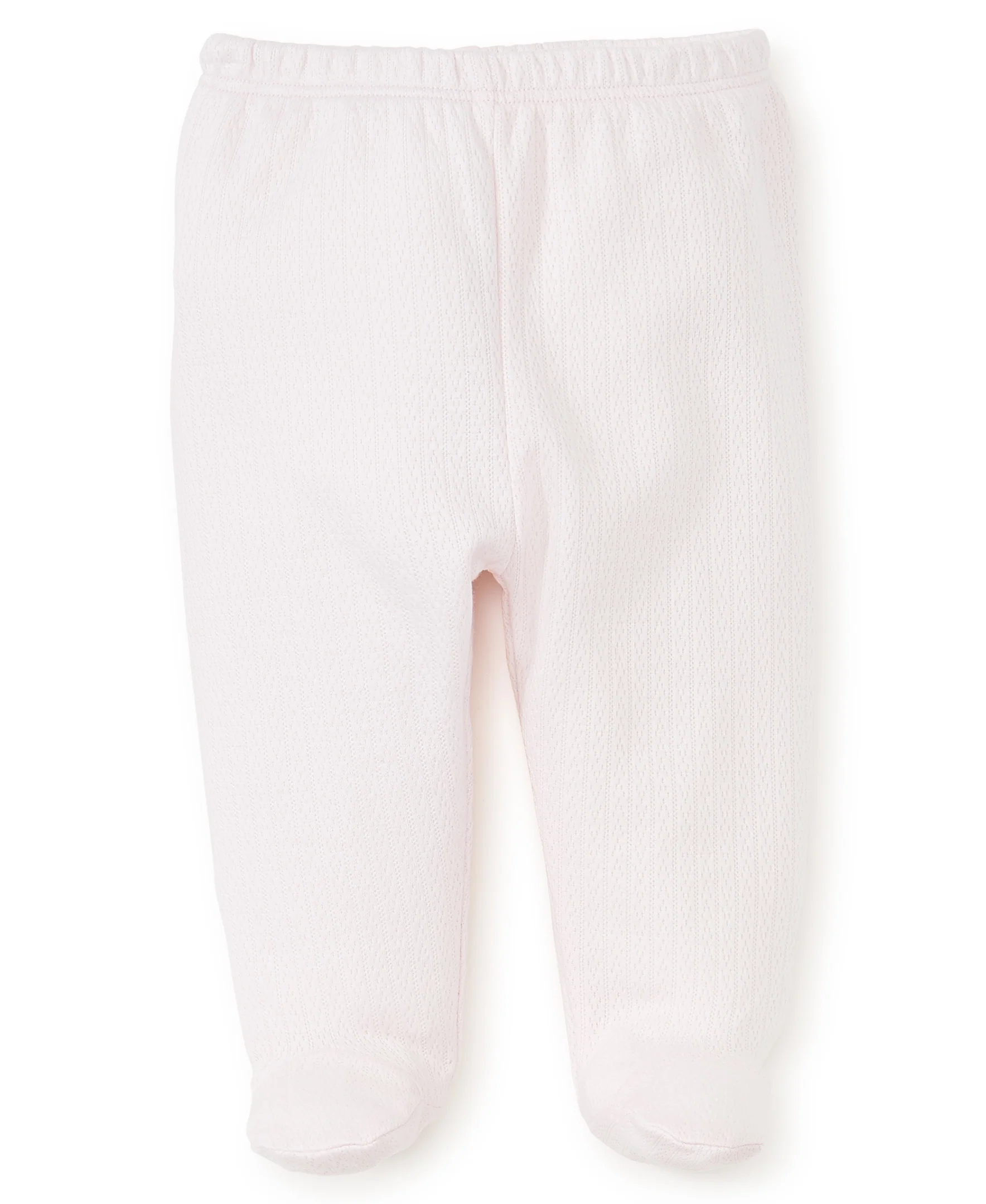 Pink Pointelle Footed Pant