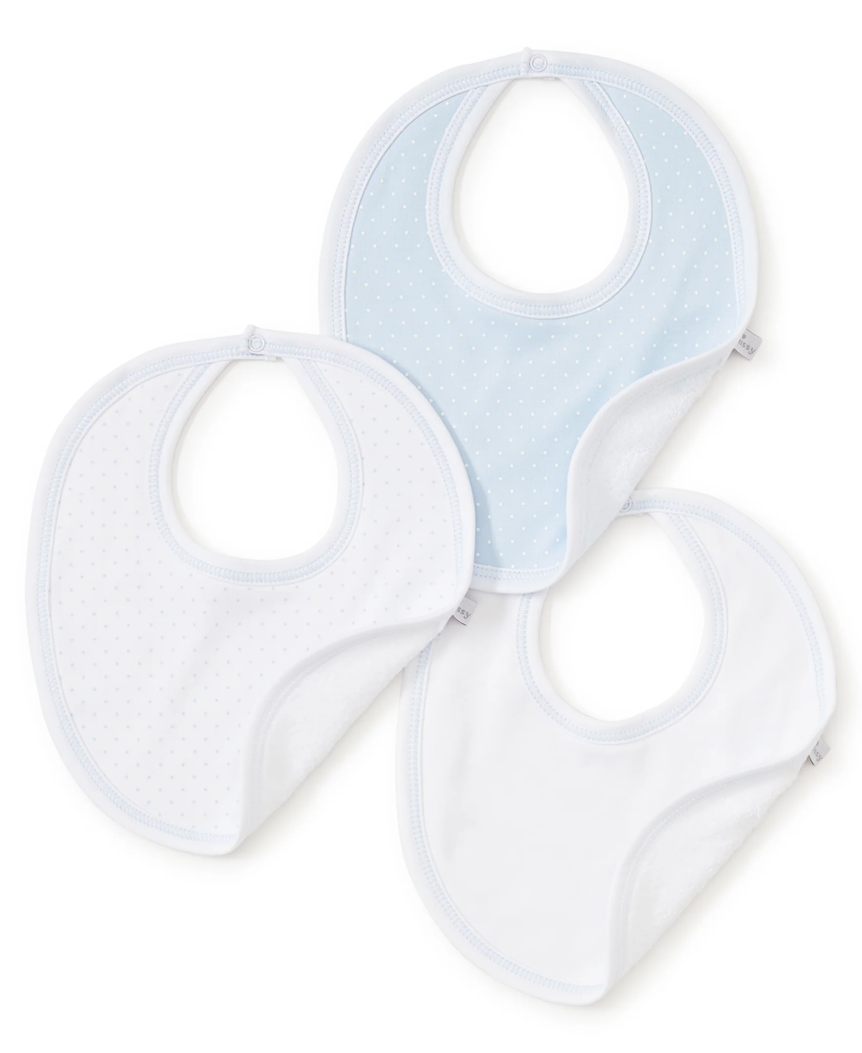 Blue Dot 3 Pack Bib Set w/ Tulle Bag - Image 3