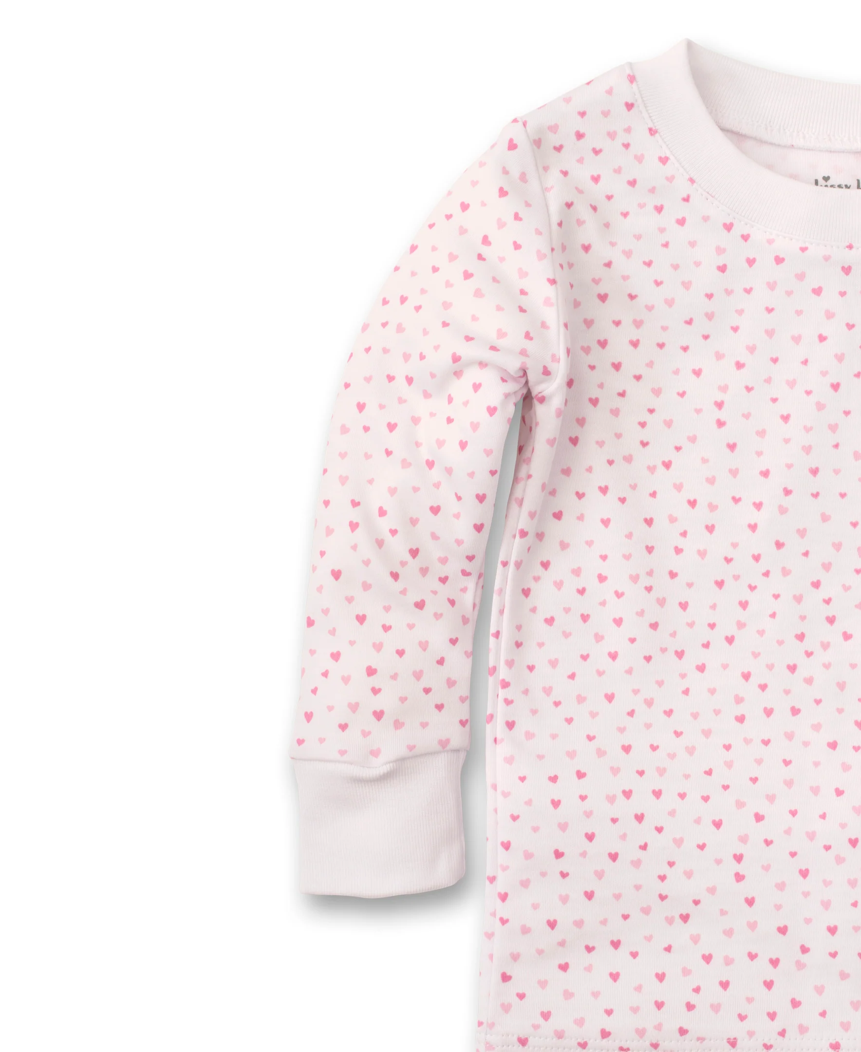 Kissy Sweethearts White Toddler Pajama Set - Image 3