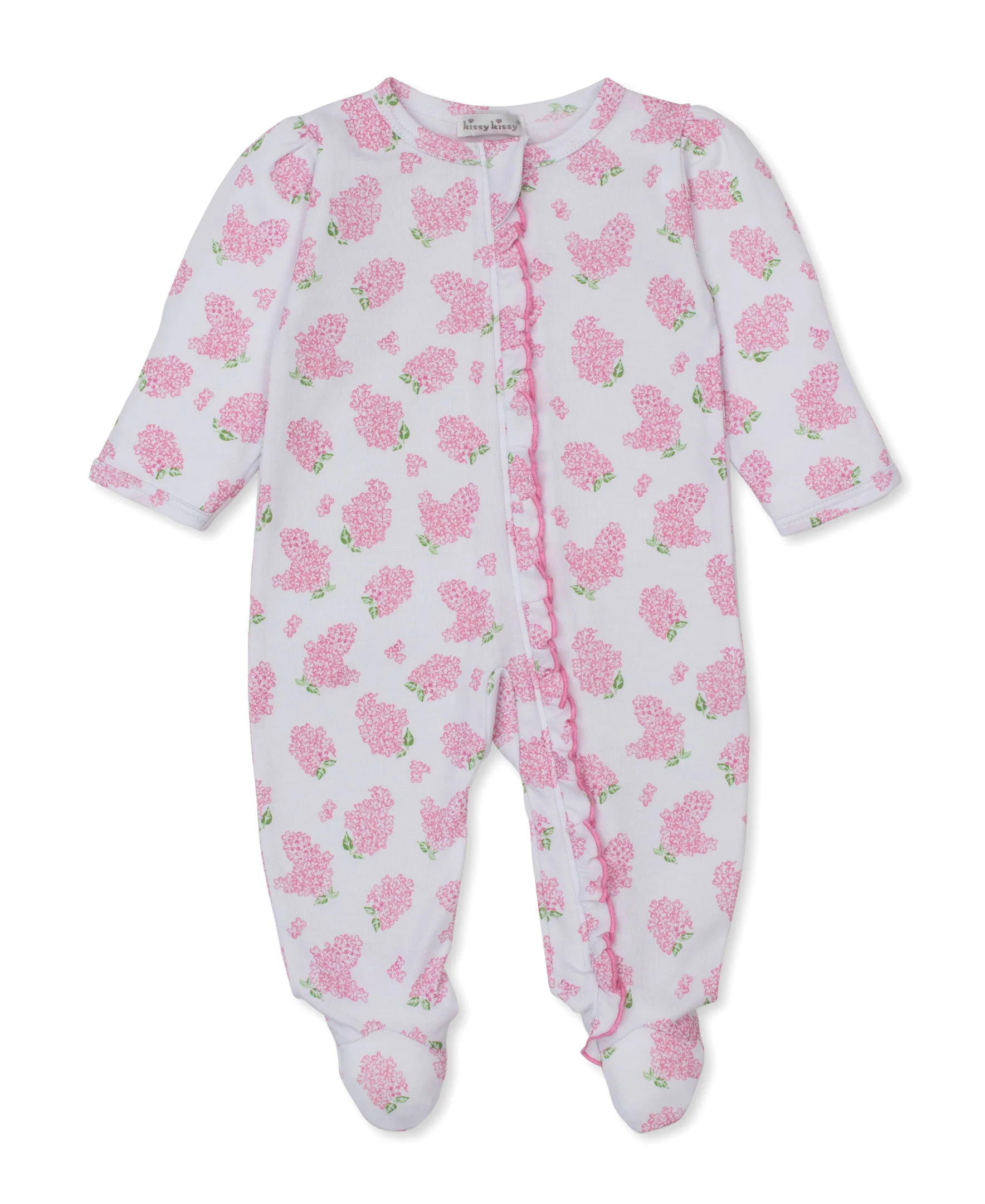 Lilac Love Pink Zip Footie
