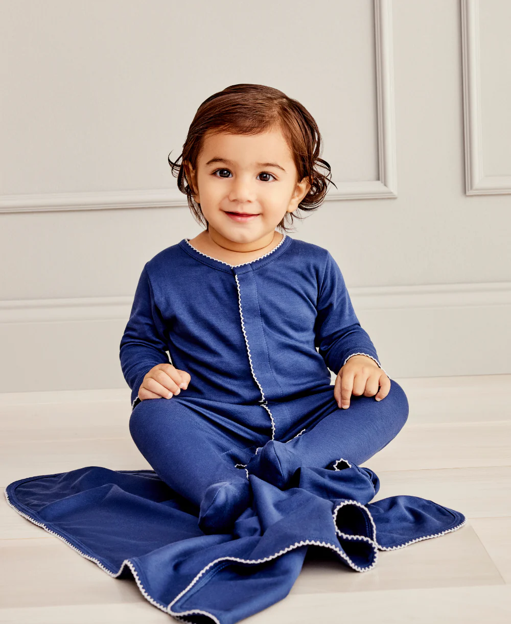 Navy Kissy Basics Footie NEW