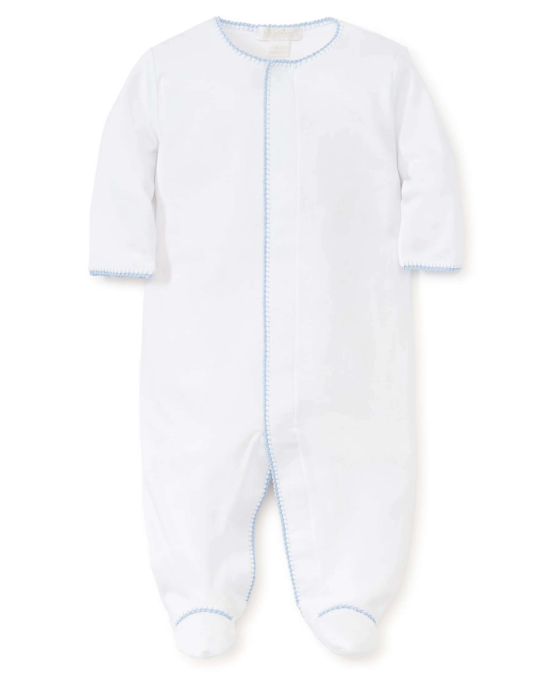 White/Blue New Premier Basics Footie