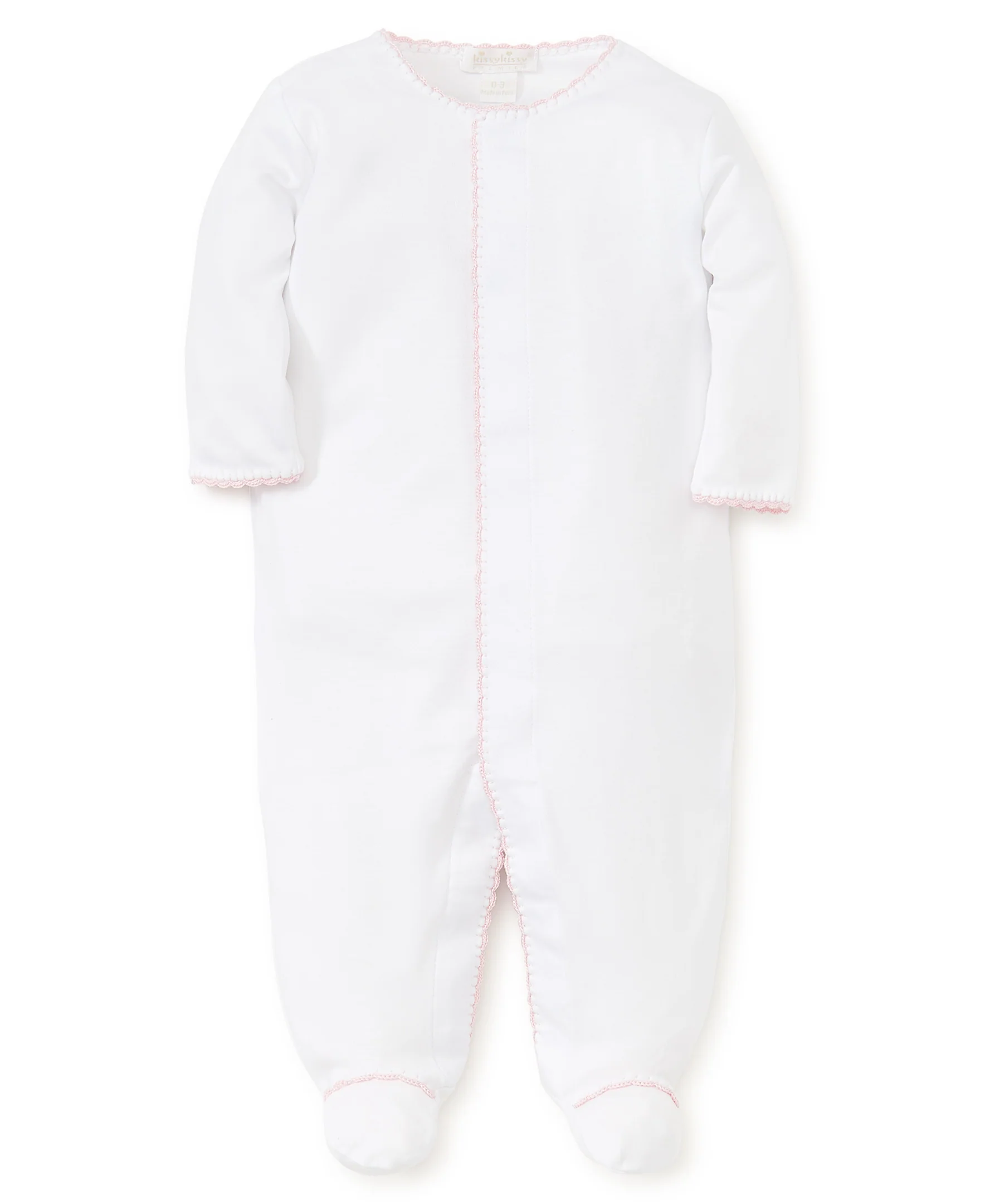 White/Pink New Premier Basics Footie