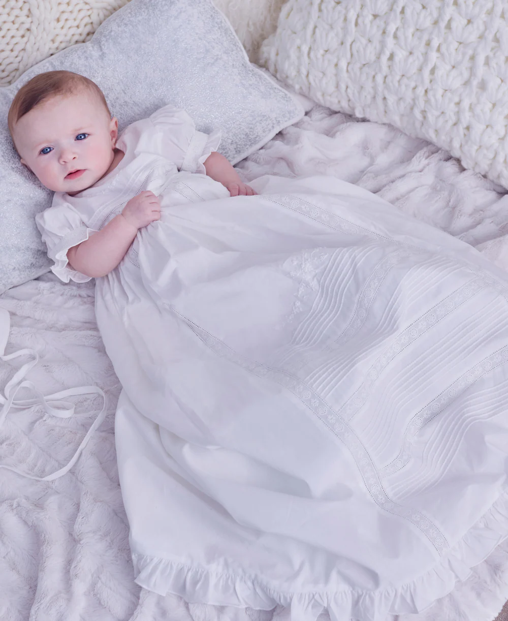 NEW Nicole Christening Gown & Hat Set - Image 5