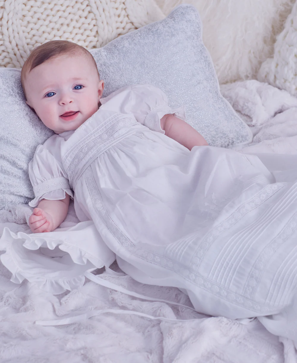 NEW Nicole Christening Gown & Hat Set - Image 6
