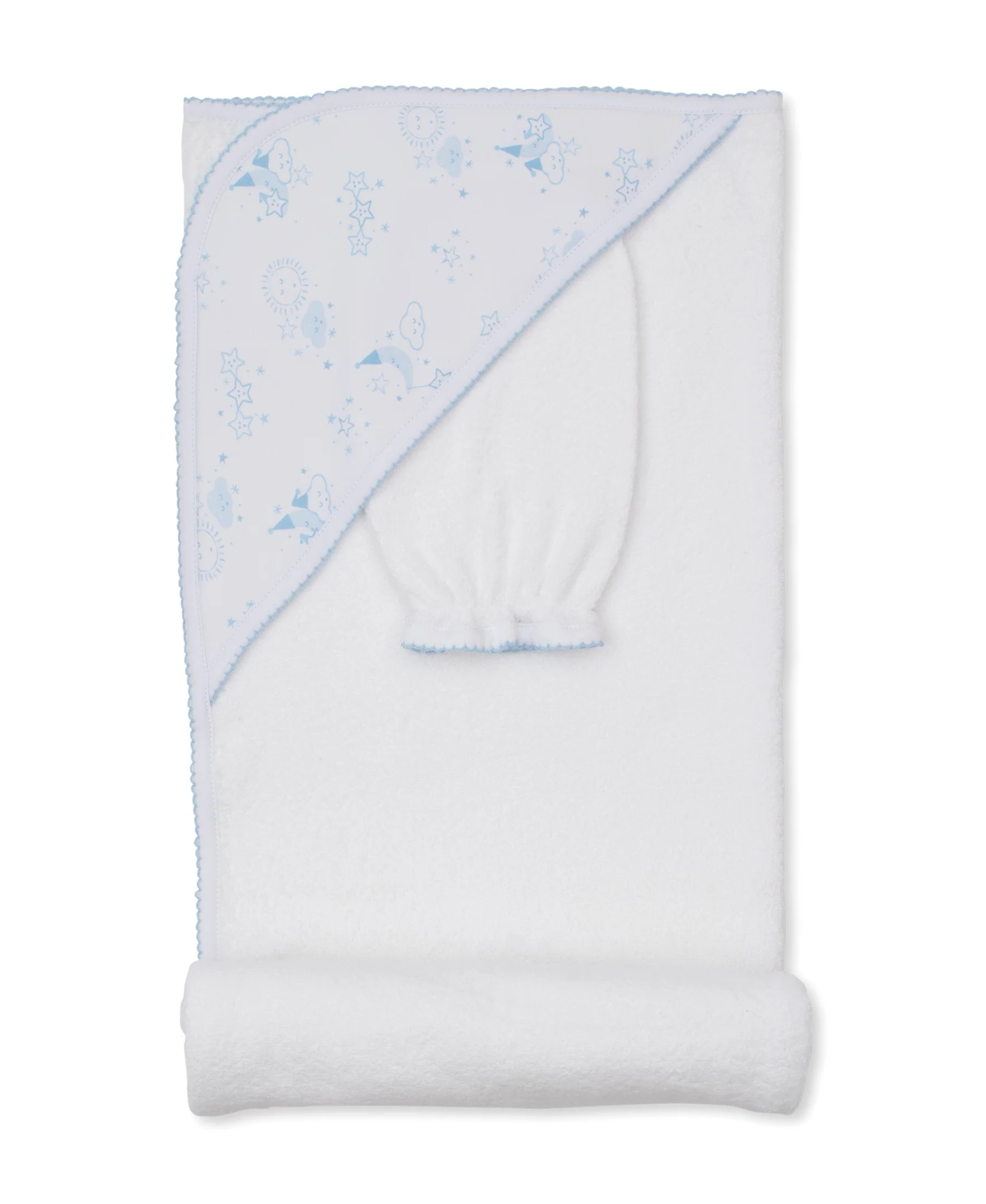Nightfall Blue Hooded Towel & Mitt Set