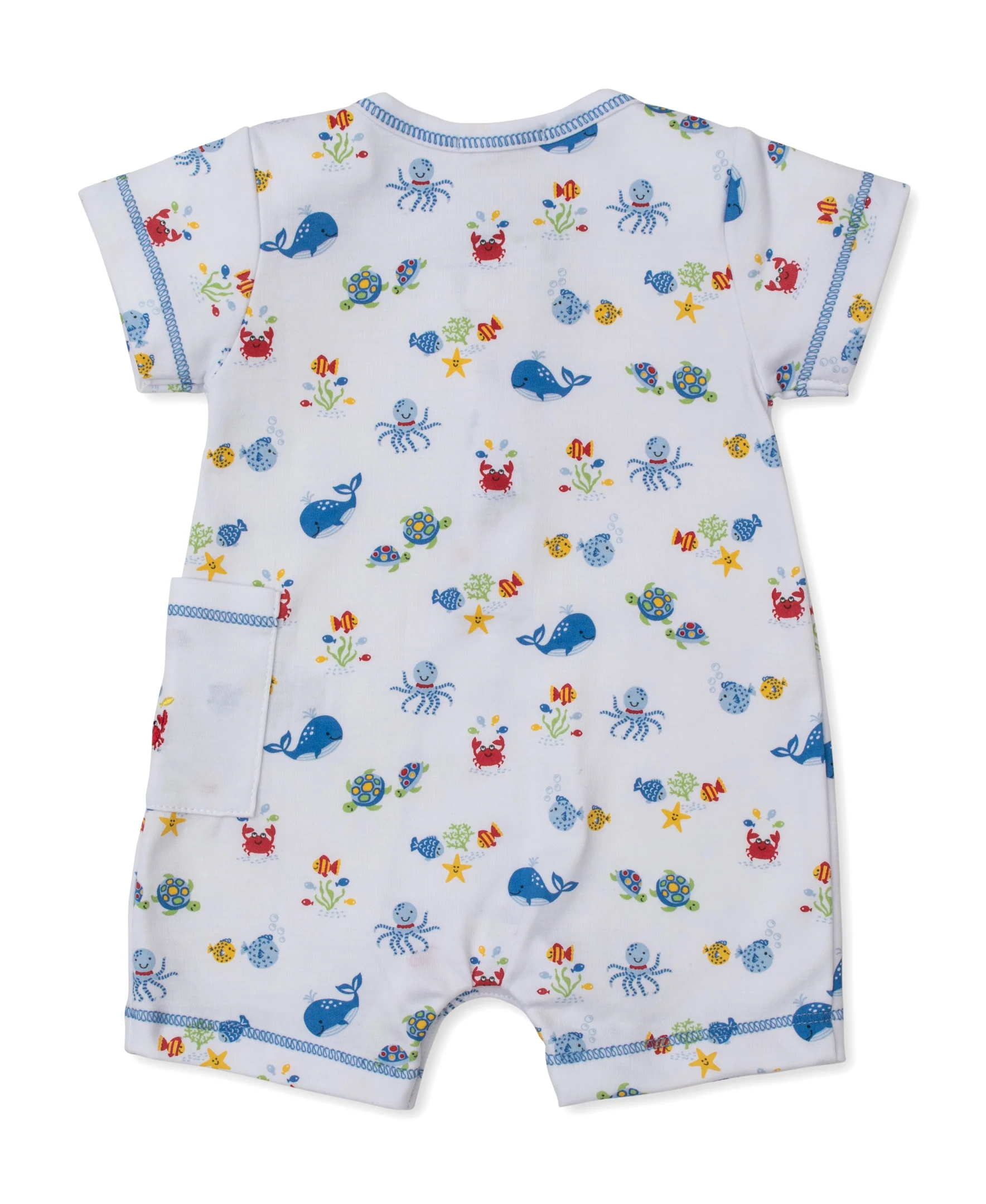 Ocean Antics Blue Short Playsuit - Image 2