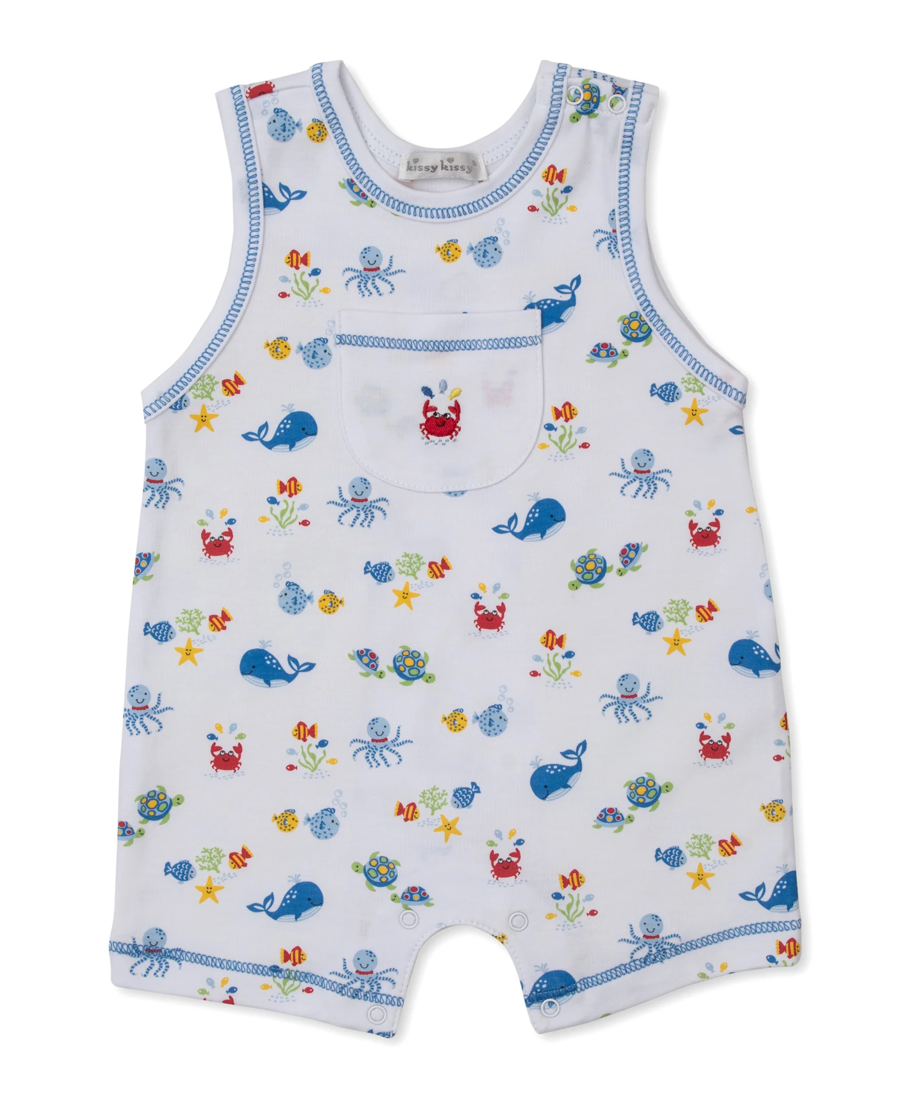 Ocean Antics Blue Sleeveless Playsuit - Image 2