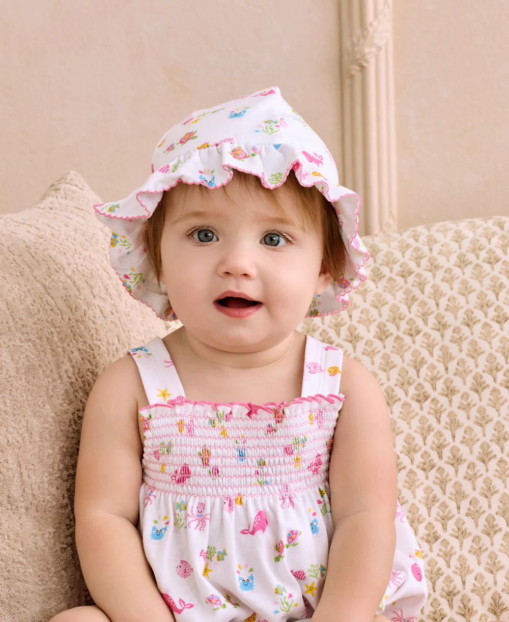 Ocean Antics Pink Floppy Hat
