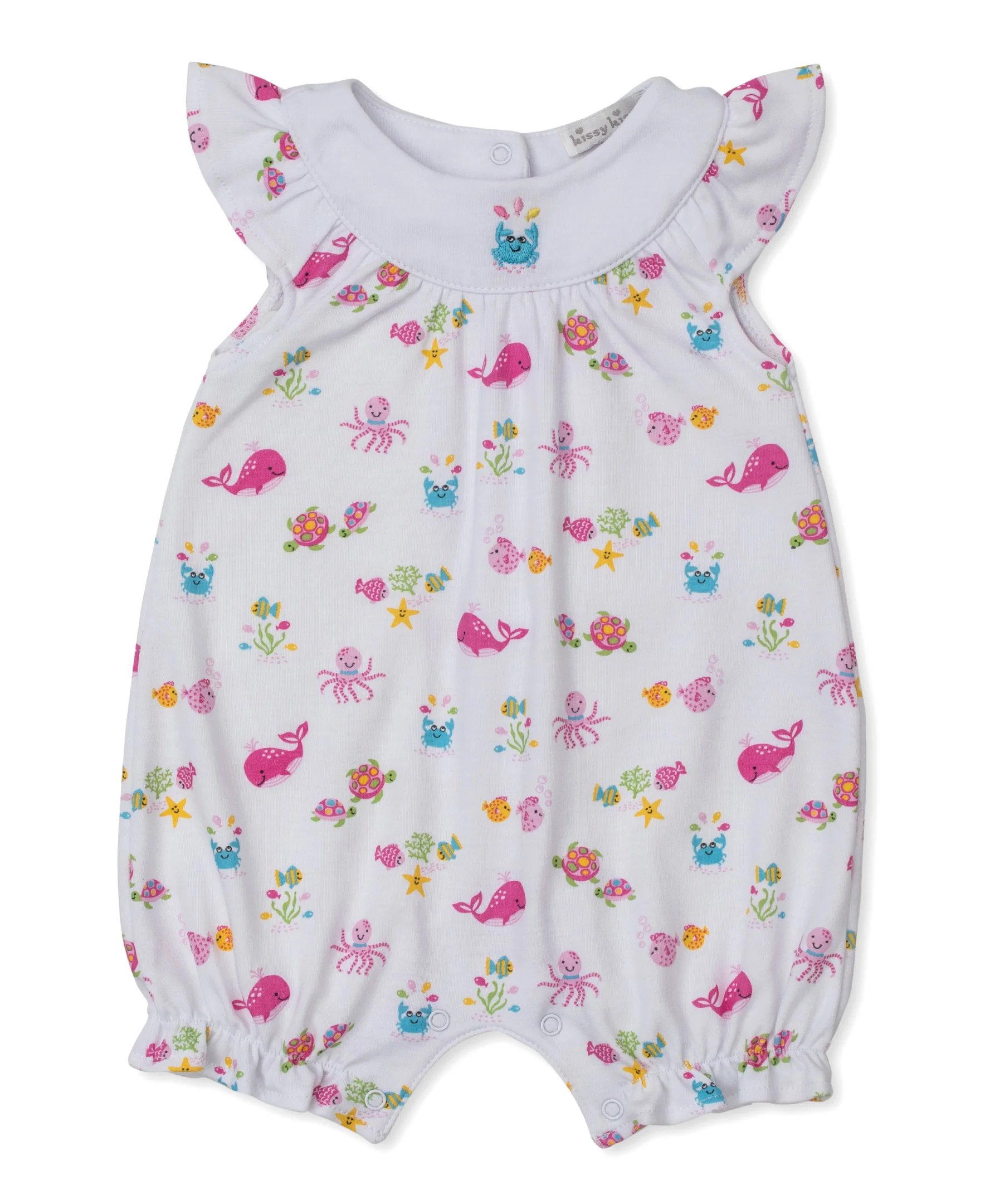 Ocean Antics Pink Short Playsuit - Image 2
