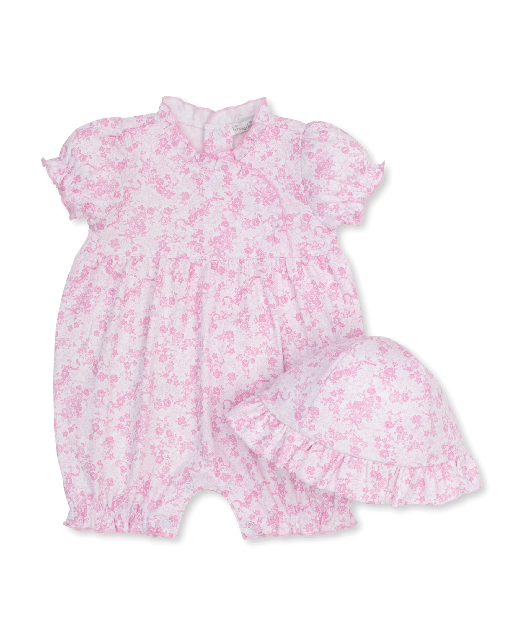 Old English Roses Short Playsuit & Floppy Hat Set