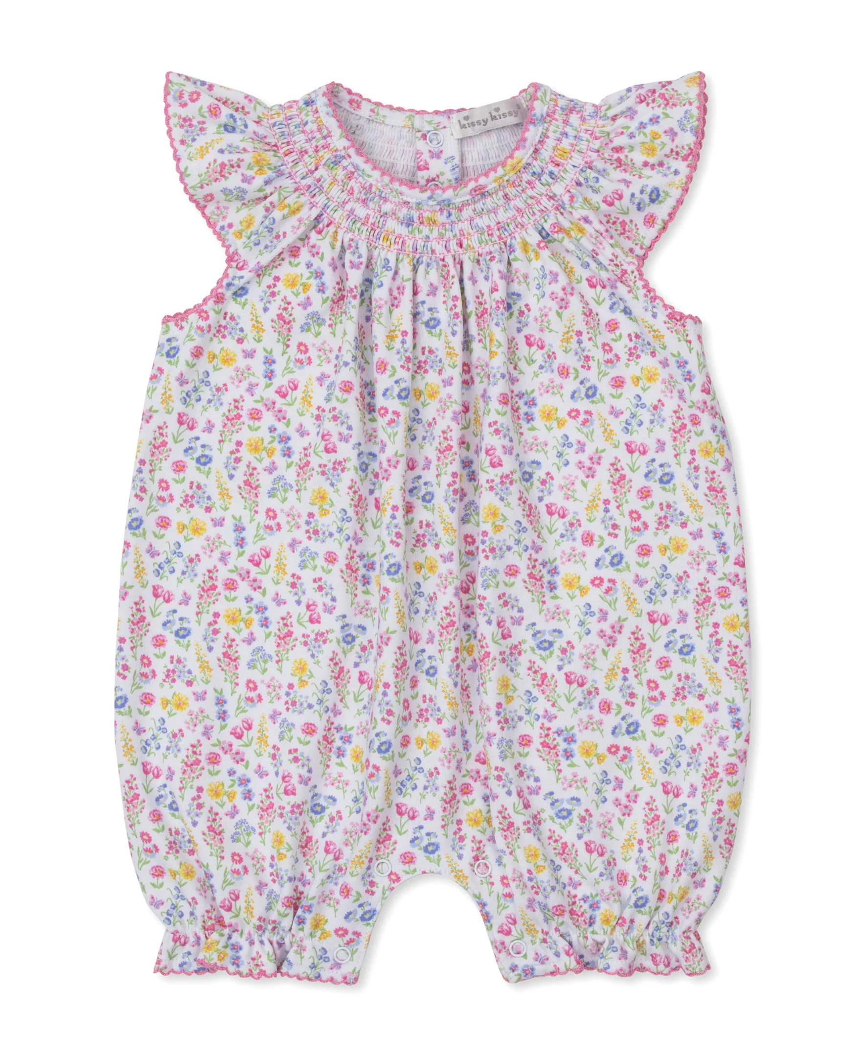 Pastel Gardens Floral Short Smocked Playsuit - Image 2