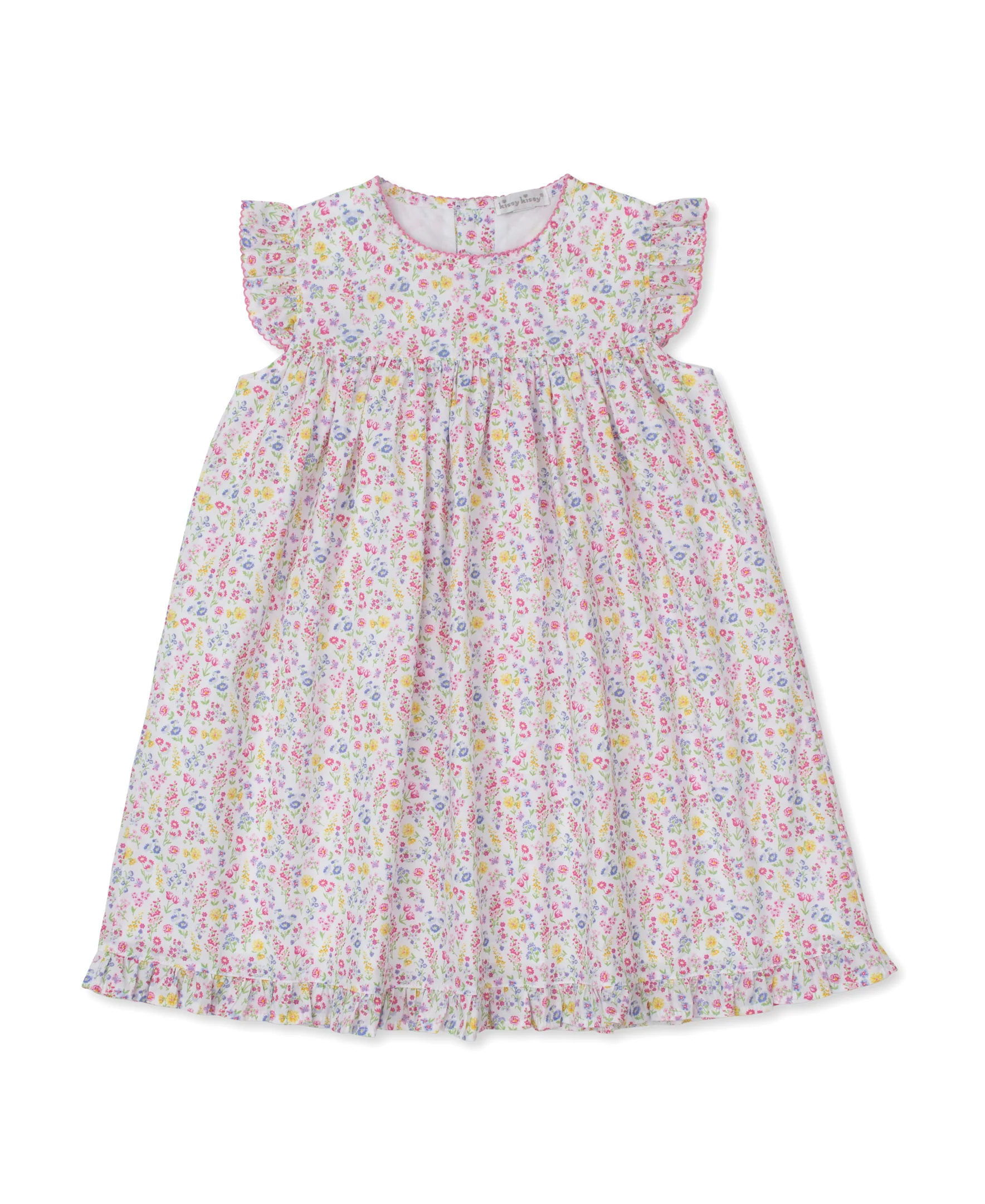 Pastel Gardens Floral Woven Toddler Dress