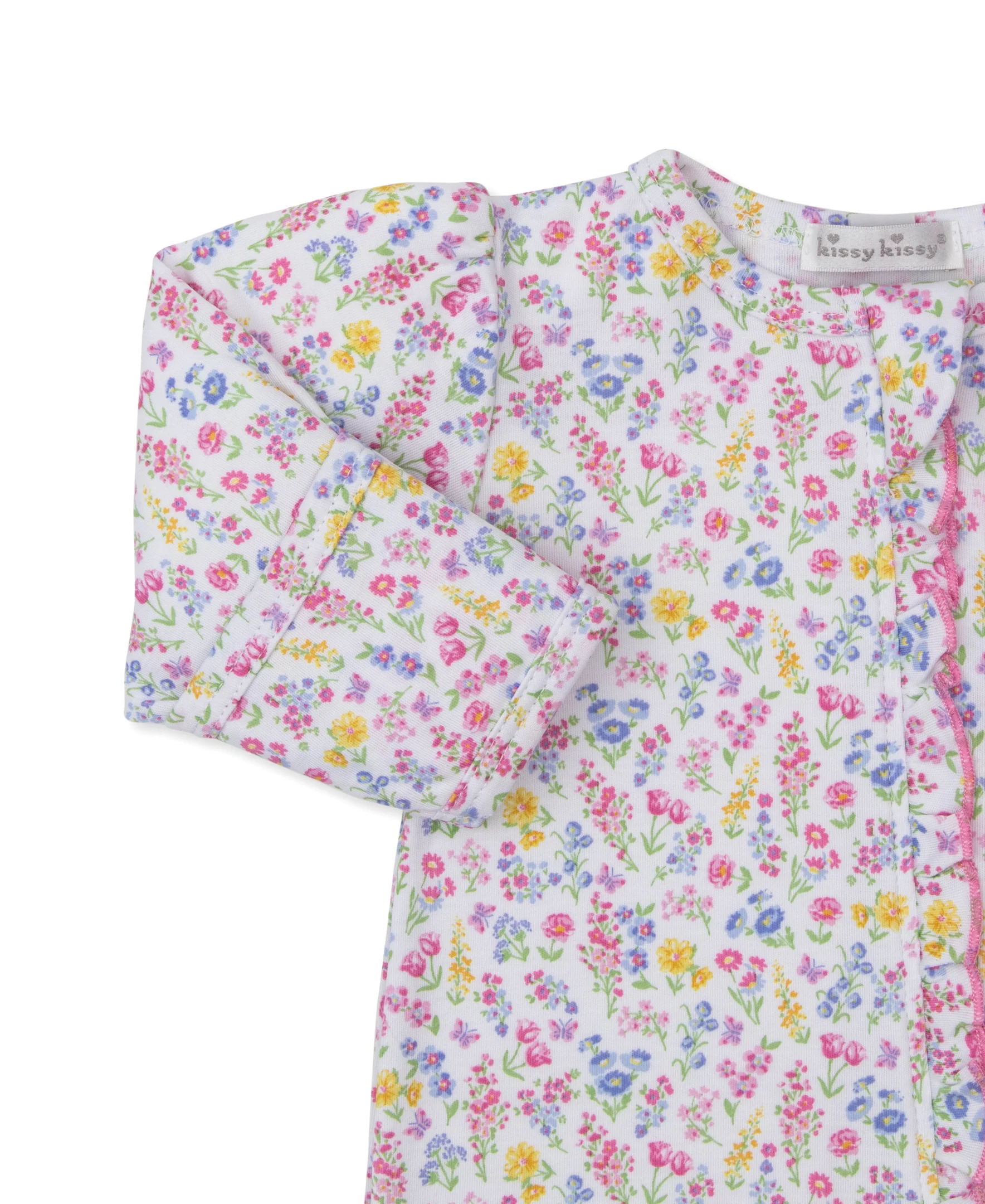 Pastel Gardens Floral Zip Footie - Image 3