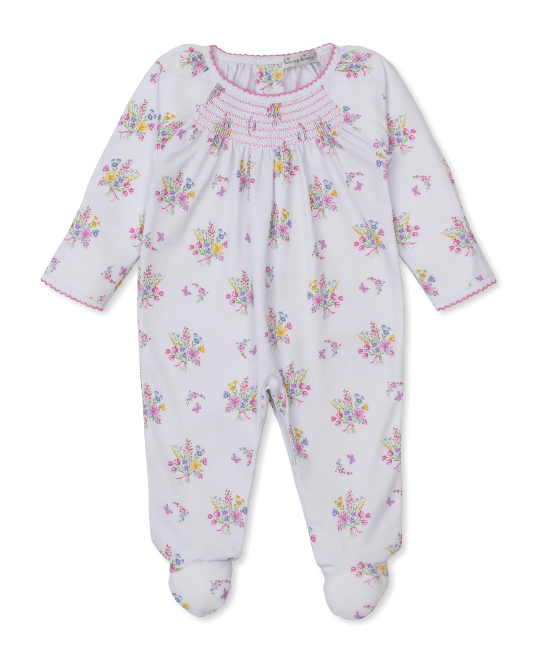 Pastel Gardens Smocked Footie
