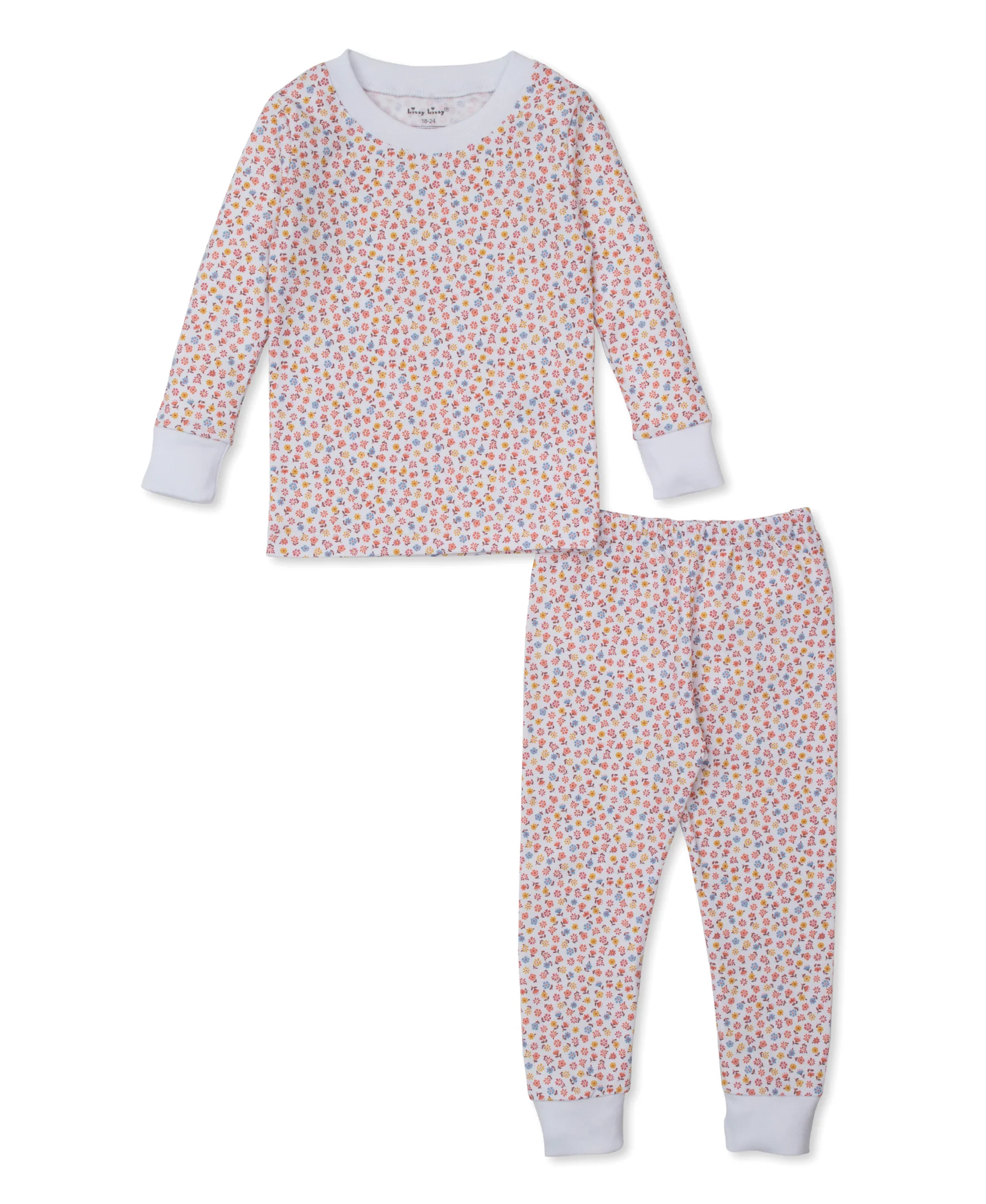 Patchwork Pumpkin Floral Toddler Pajama Set - Image 2