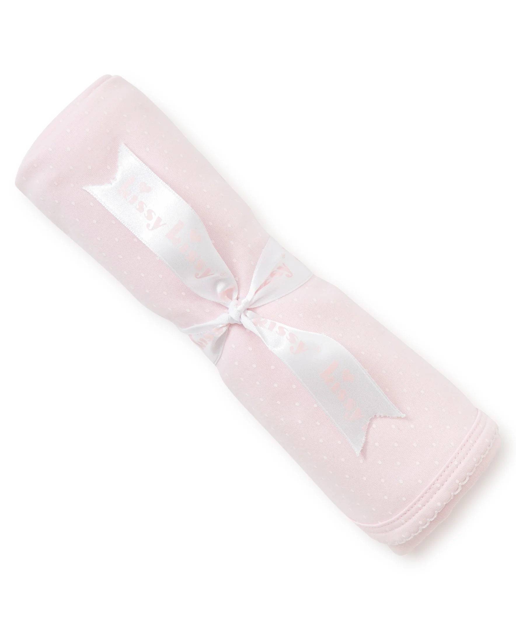 Pink/White New Kissy Dots Print Blanket - Image 2