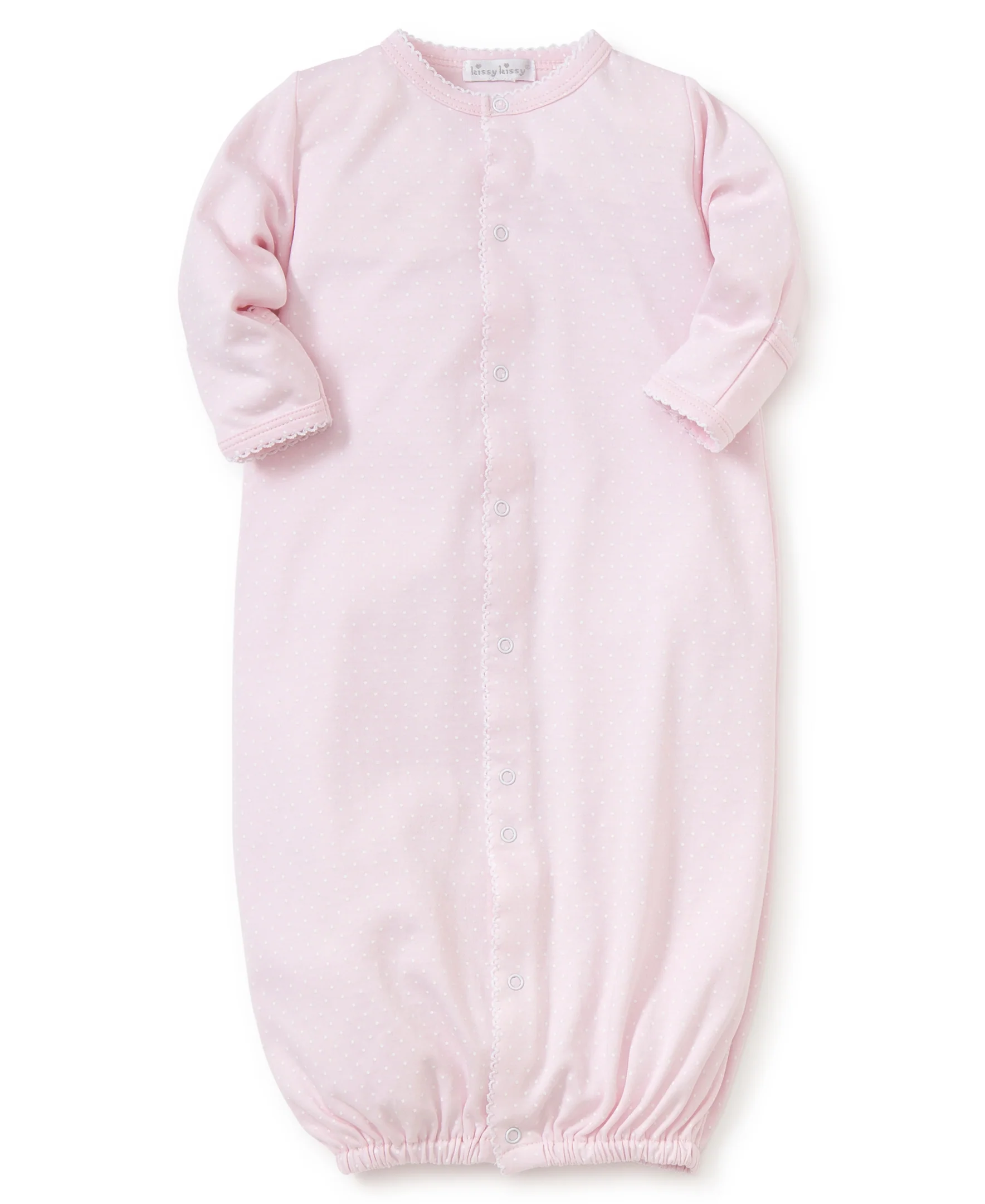Pink/White New Kissy Dots Print Converter Gown