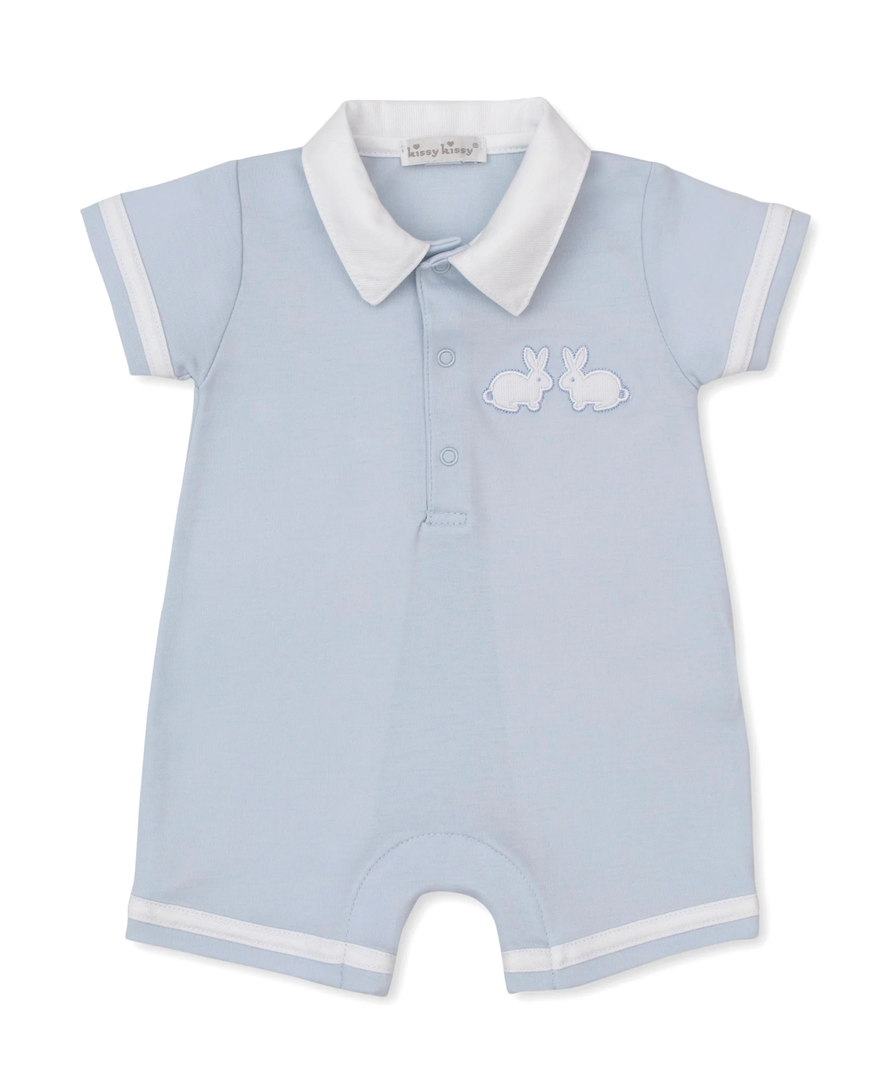 Pique Twin Bunnies Blue Short Playsuit
