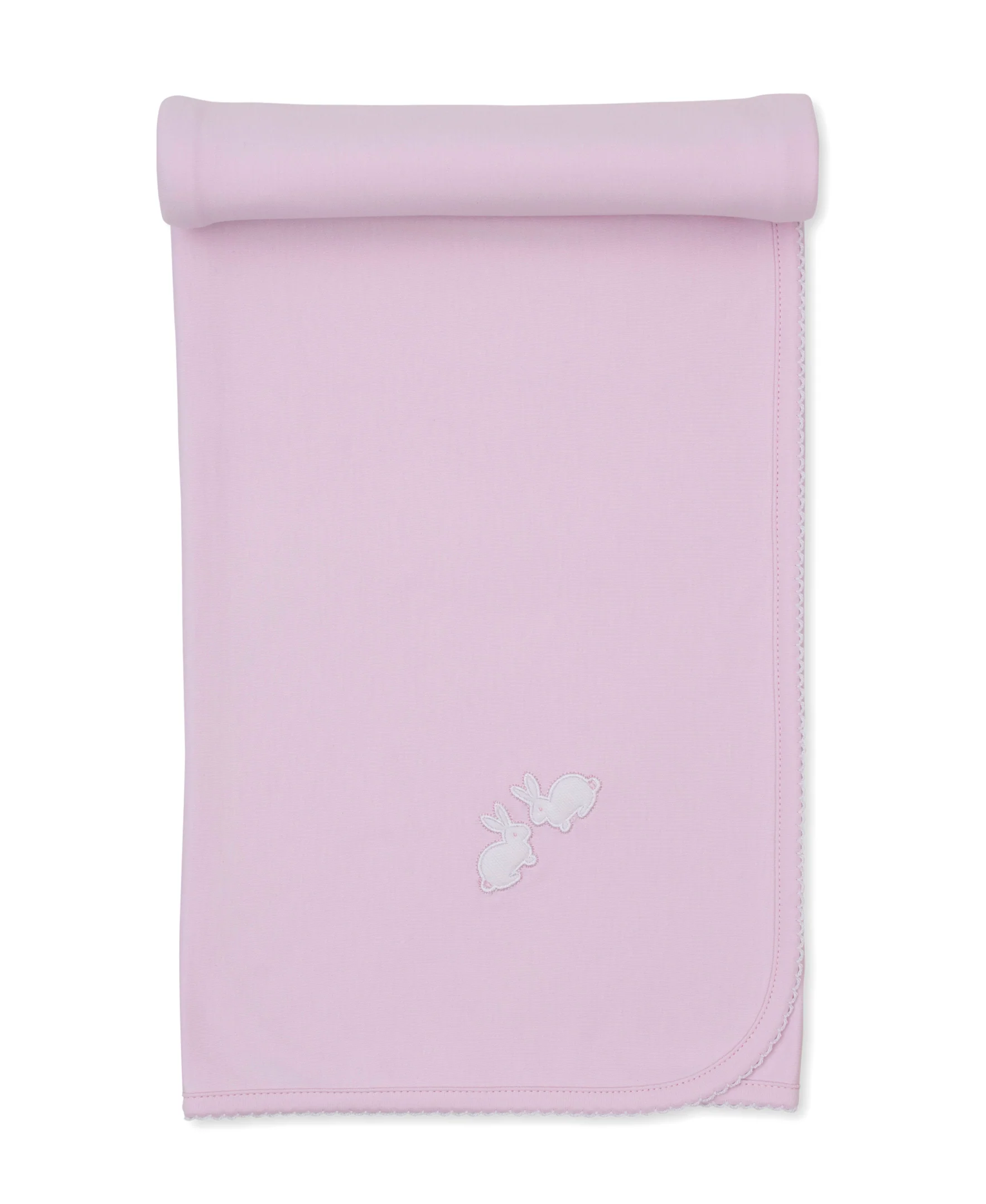 Pique Twin Bunnies Pink Blanket