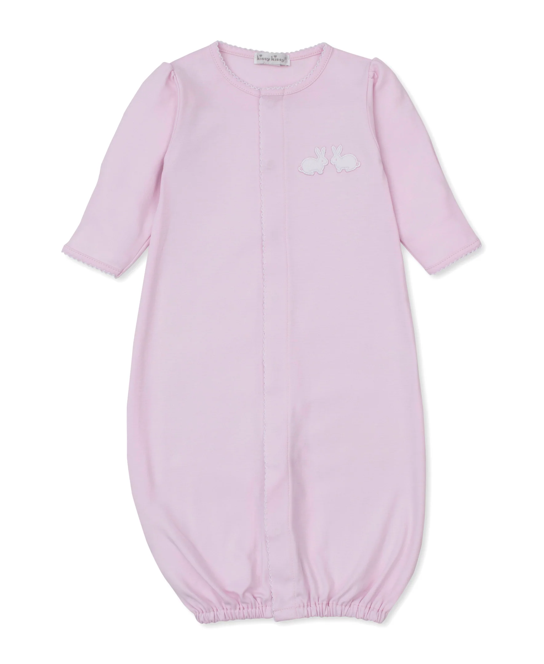 Pique Twin Bunnies Pink Convertible Gown