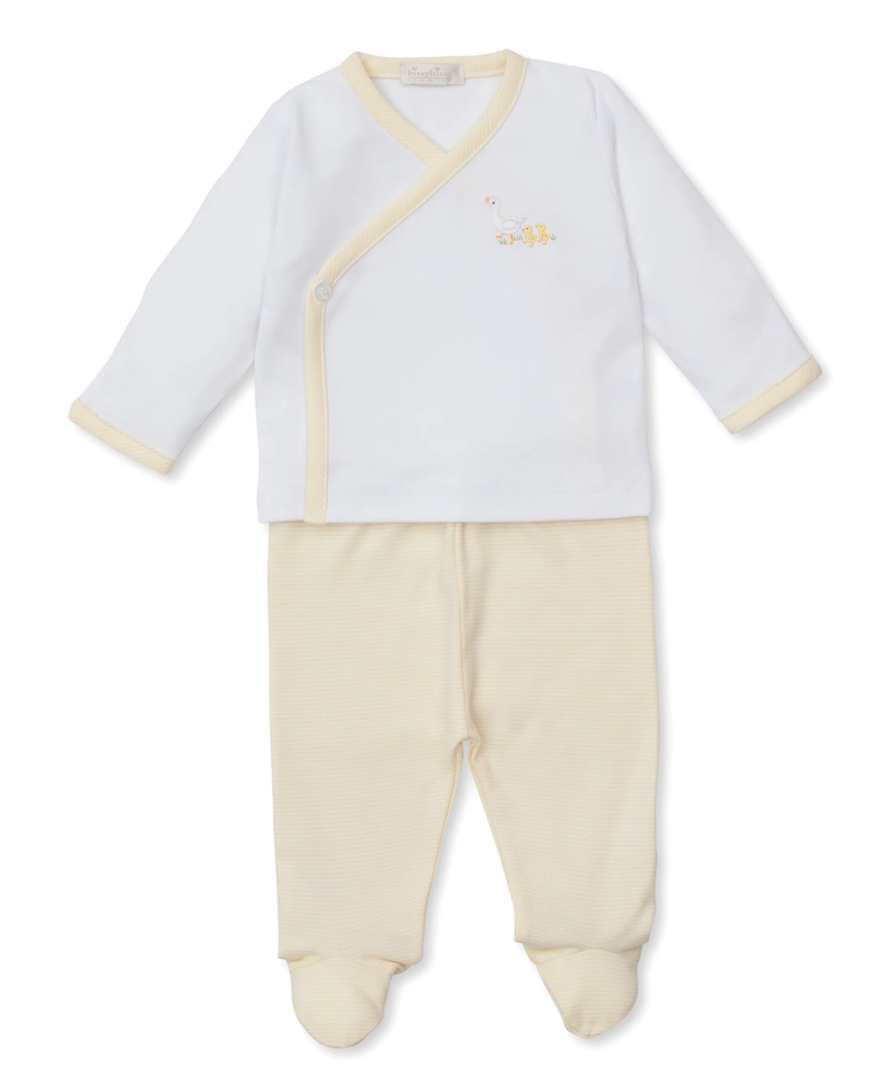 Premier Baby Duckling Hand Emb. Footed Pant Set