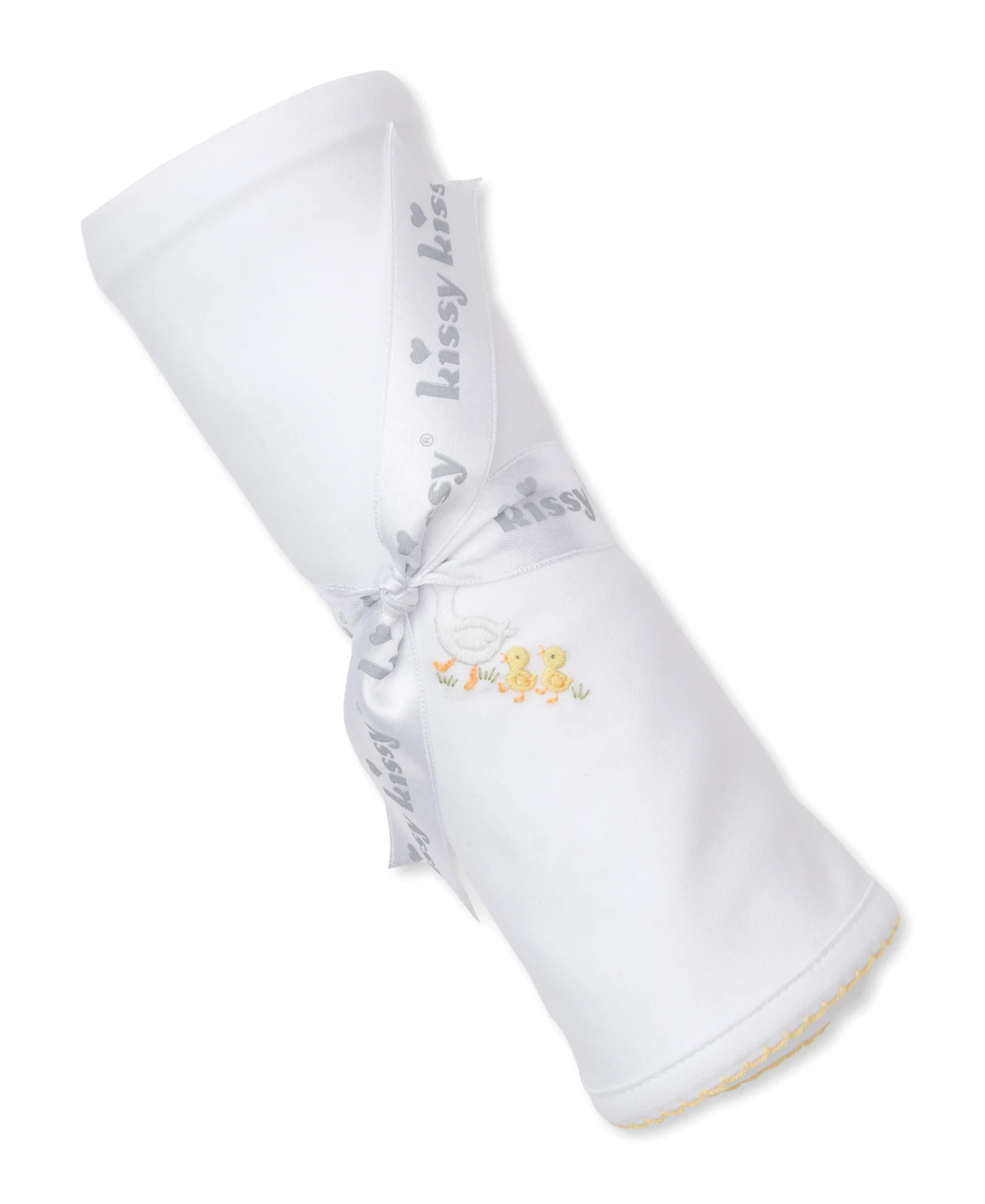 Premier Baby Duckling White/Yellow Hand Emb. Blanket - Image 2