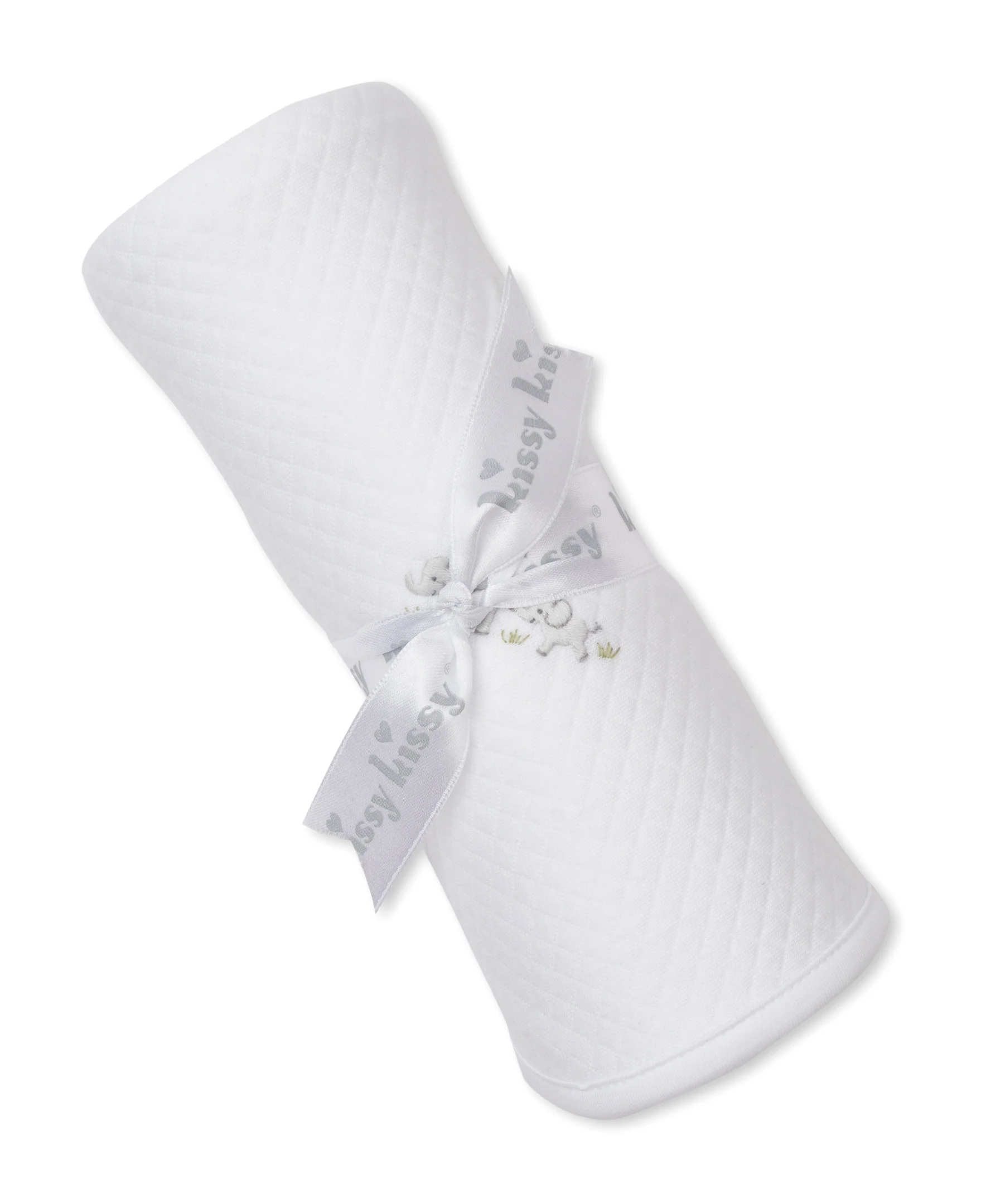 Premier Elephant Esprit White/Silver Hand Emb. Jacquard Blanket - Image 2