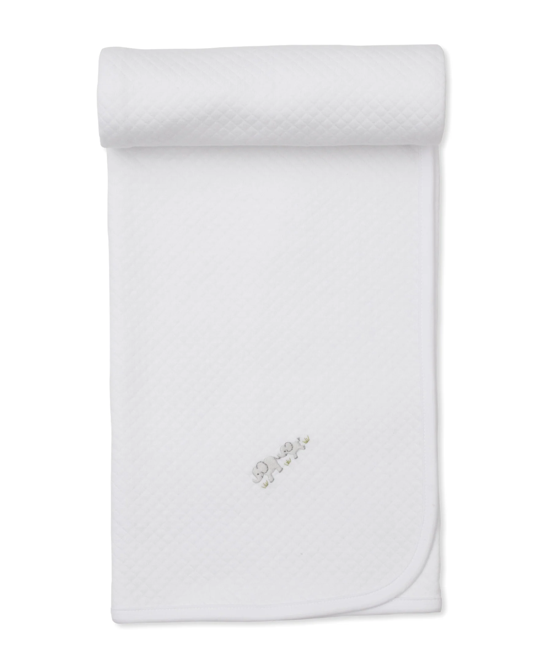 Premier Elephant Esprit White/Silver Hand Emb. Jacquard Blanket - Image 3