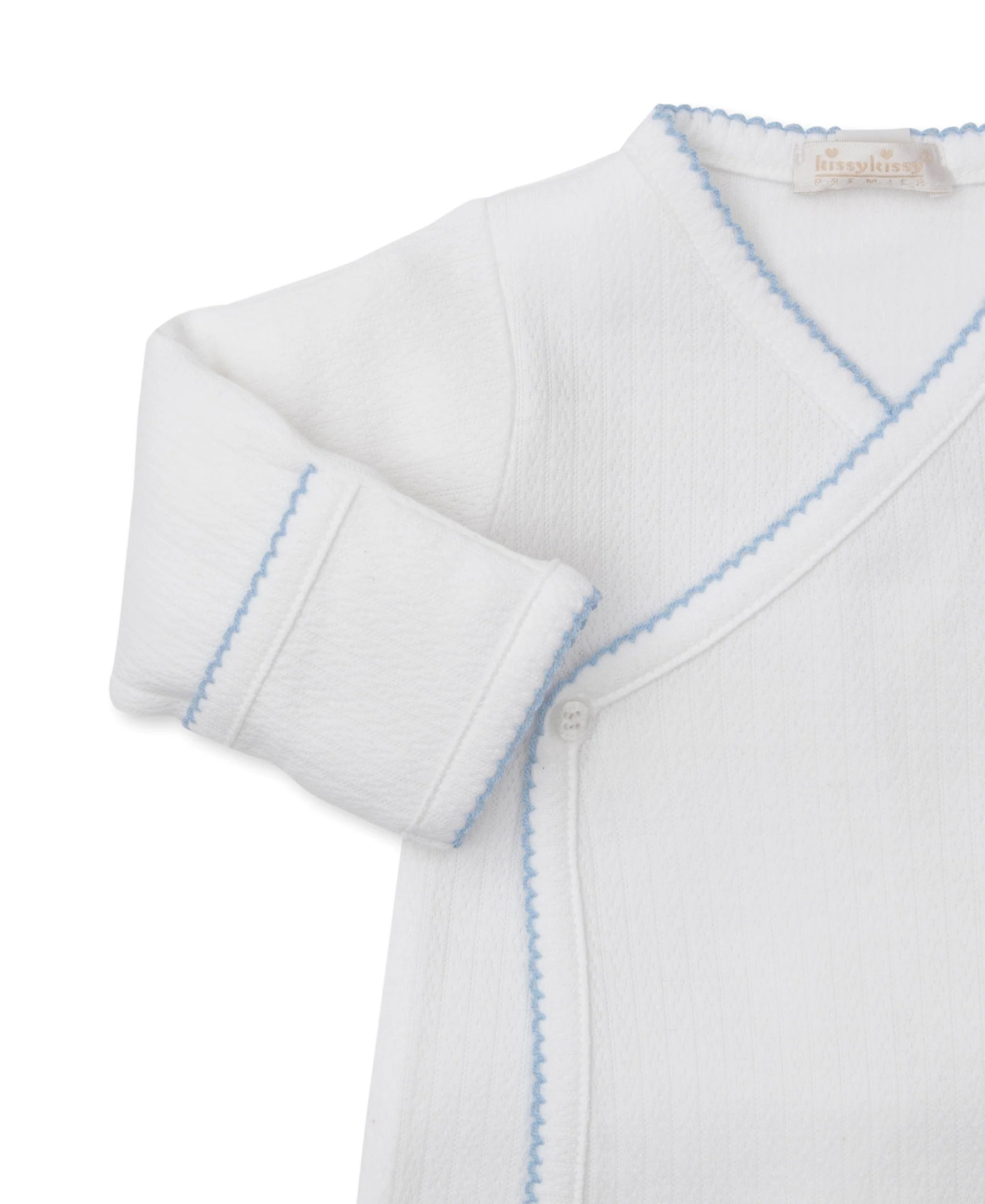 Premier Noah's Ark White/Blue Hand Emb. Cross Tee & Pant Set - Image 3