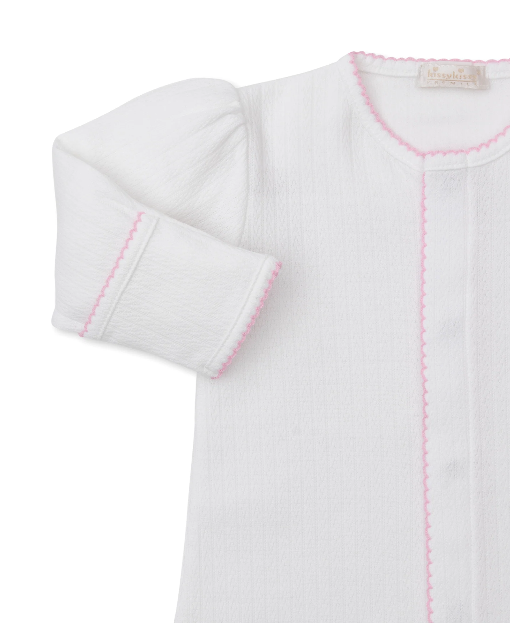 Premier Noah's Ark White/Pink Hand Emb. Conv. Gown - Image 3