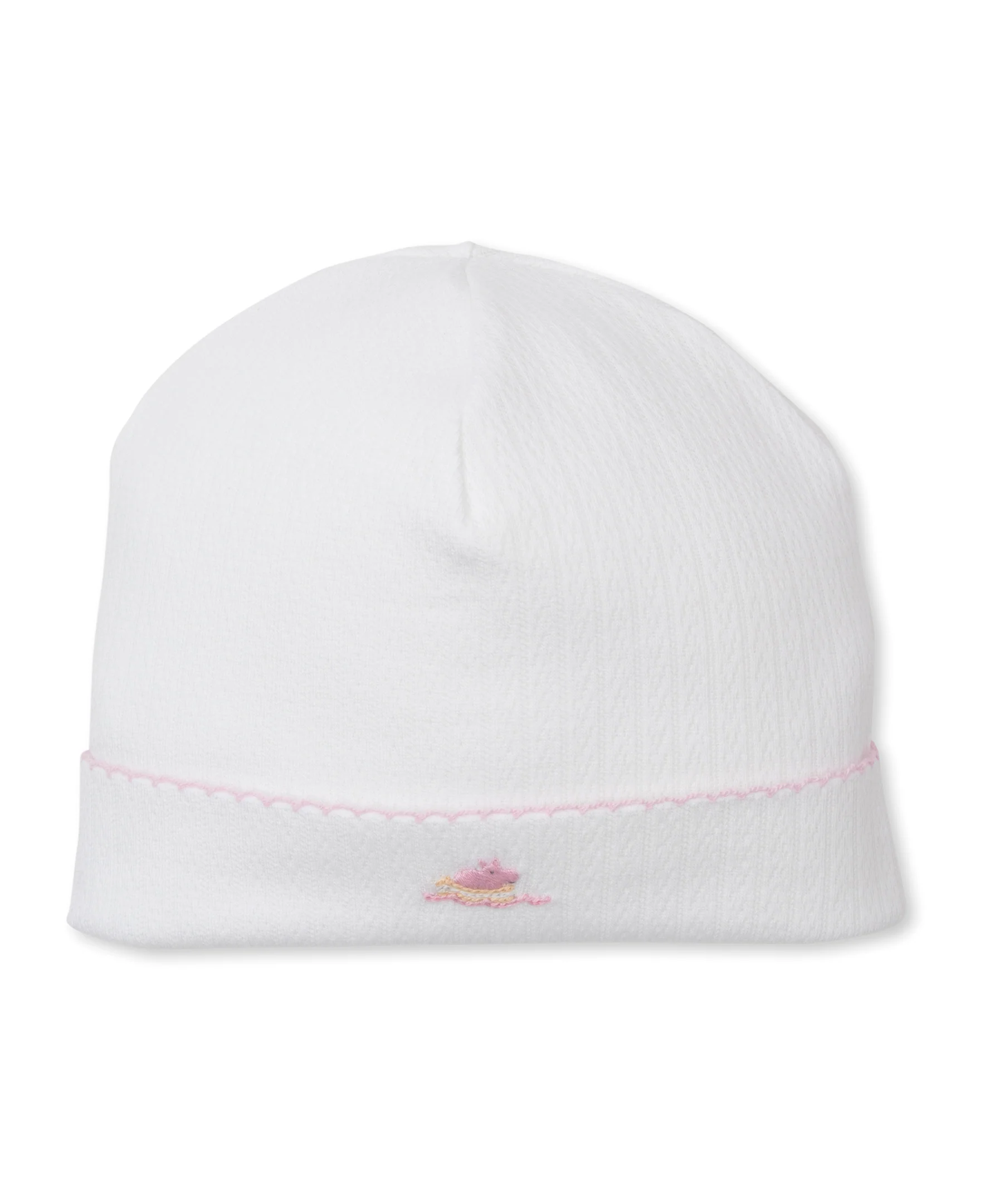 Premier Noah's Ark White/Pink Hand Emb. Hat
