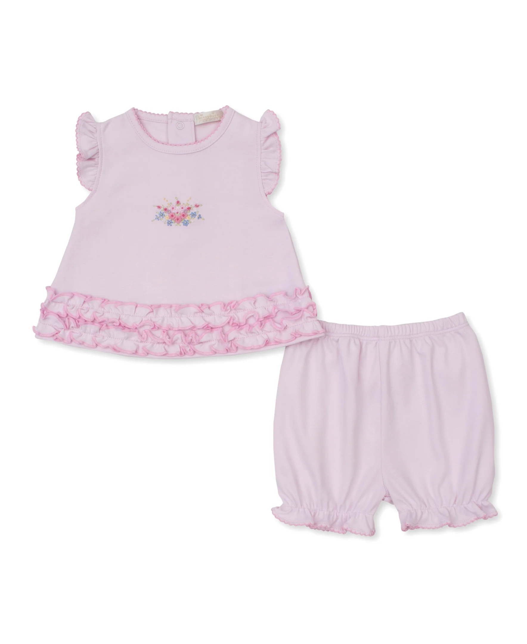 Premier Pastel Gardens Pink Hand Emb. Sunsuit Set - Image 2