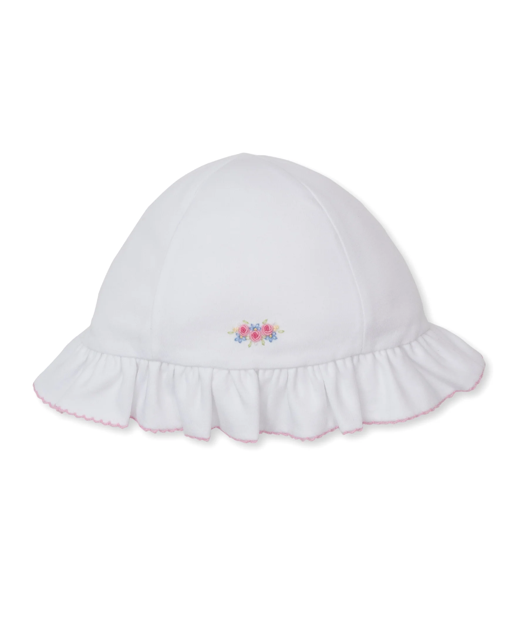 Premier Pastel Gardens White/Pink Hand Emb. Floppy Hat - Image 2