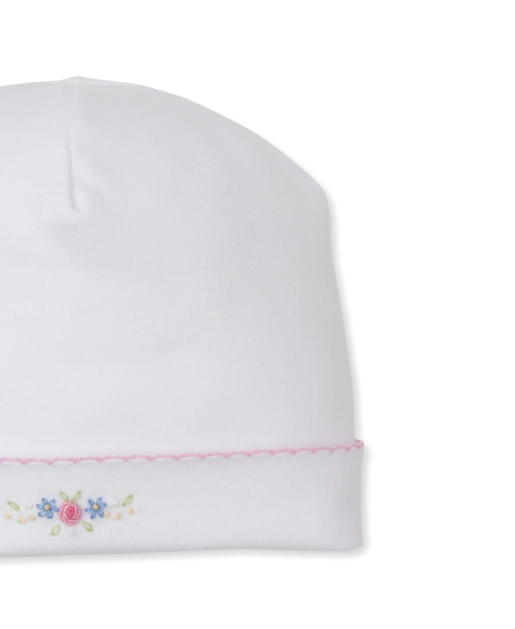 Premier Pastel Gardens White/Pink Hand Emb. Hat - Image 2