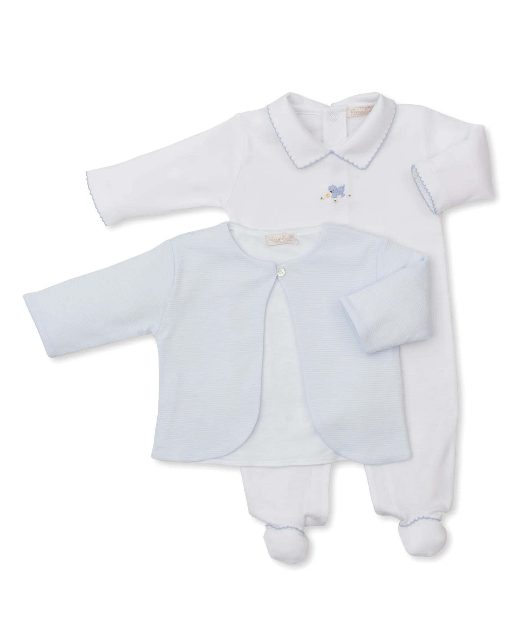 Premier Playful Pups Blue Footie & Jacket Set - Image 2