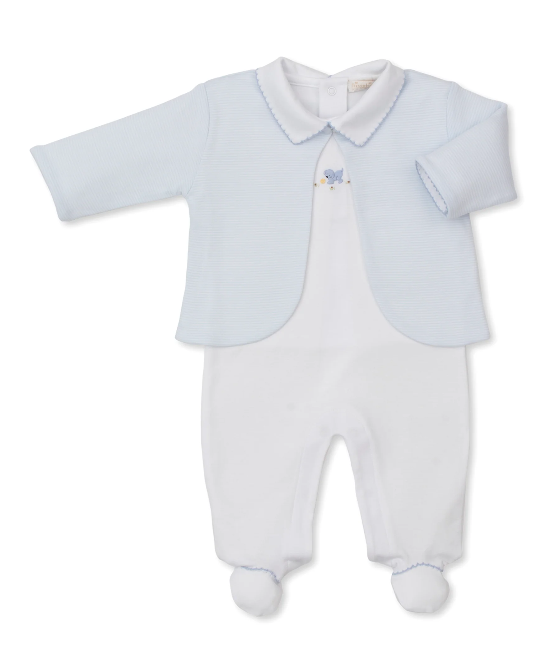 Premier Playful Pups Blue Footie & Jacket Set - Image 3
