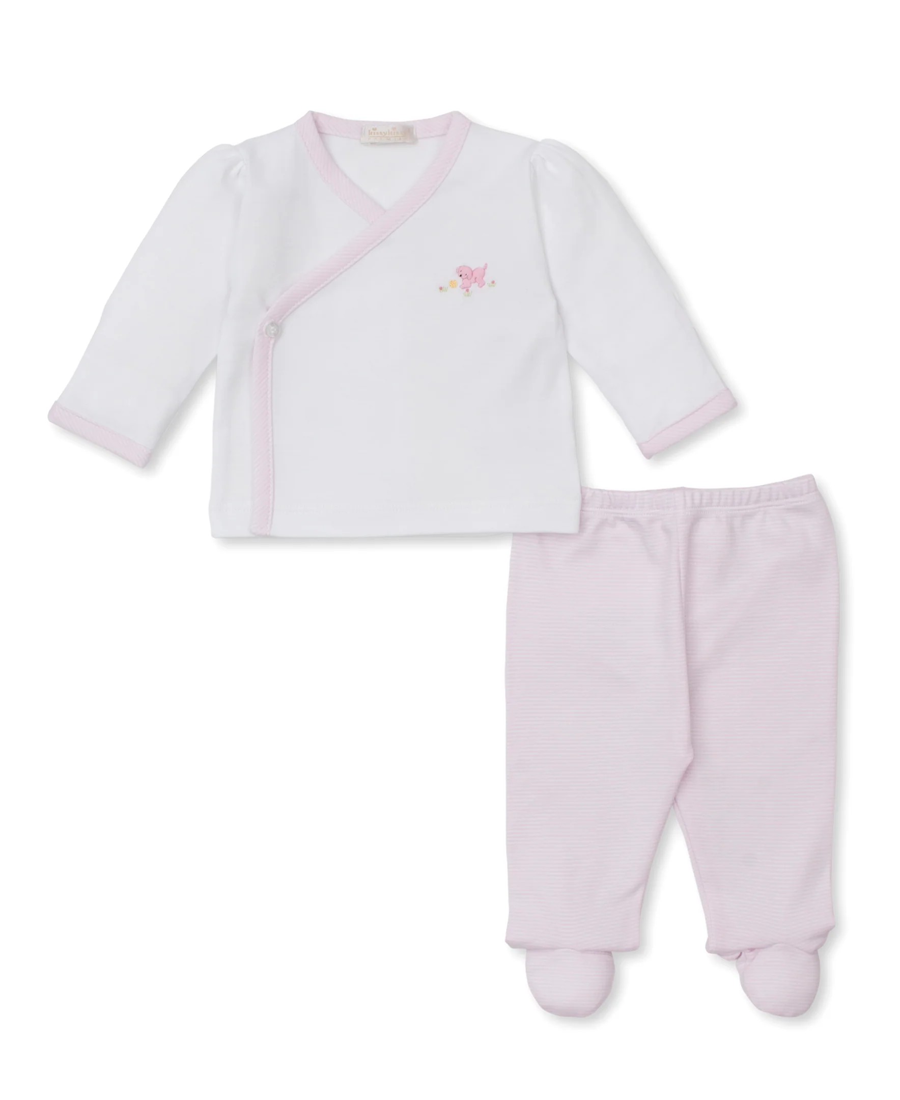 Premier Playful Pups Hand Emb. Cross Tee & Pant Set - Image 2