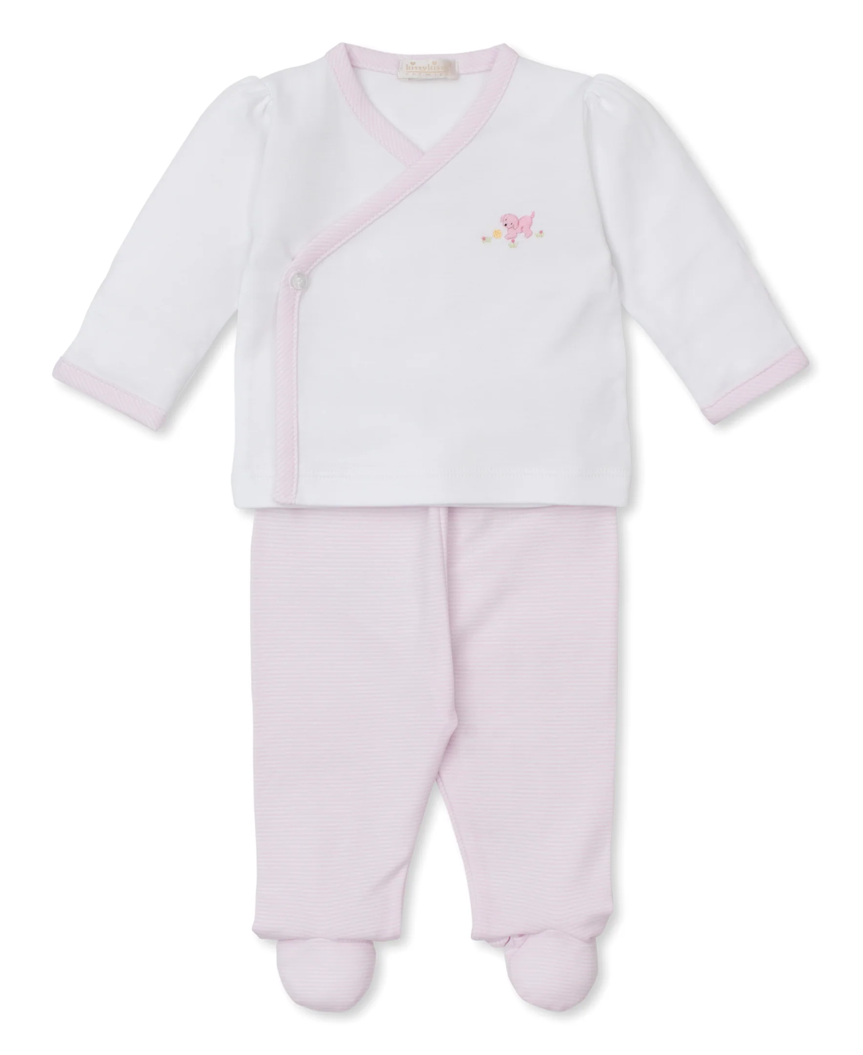 Premier Playful Pups Hand Emb. Cross Tee & Pant Set - Image 4