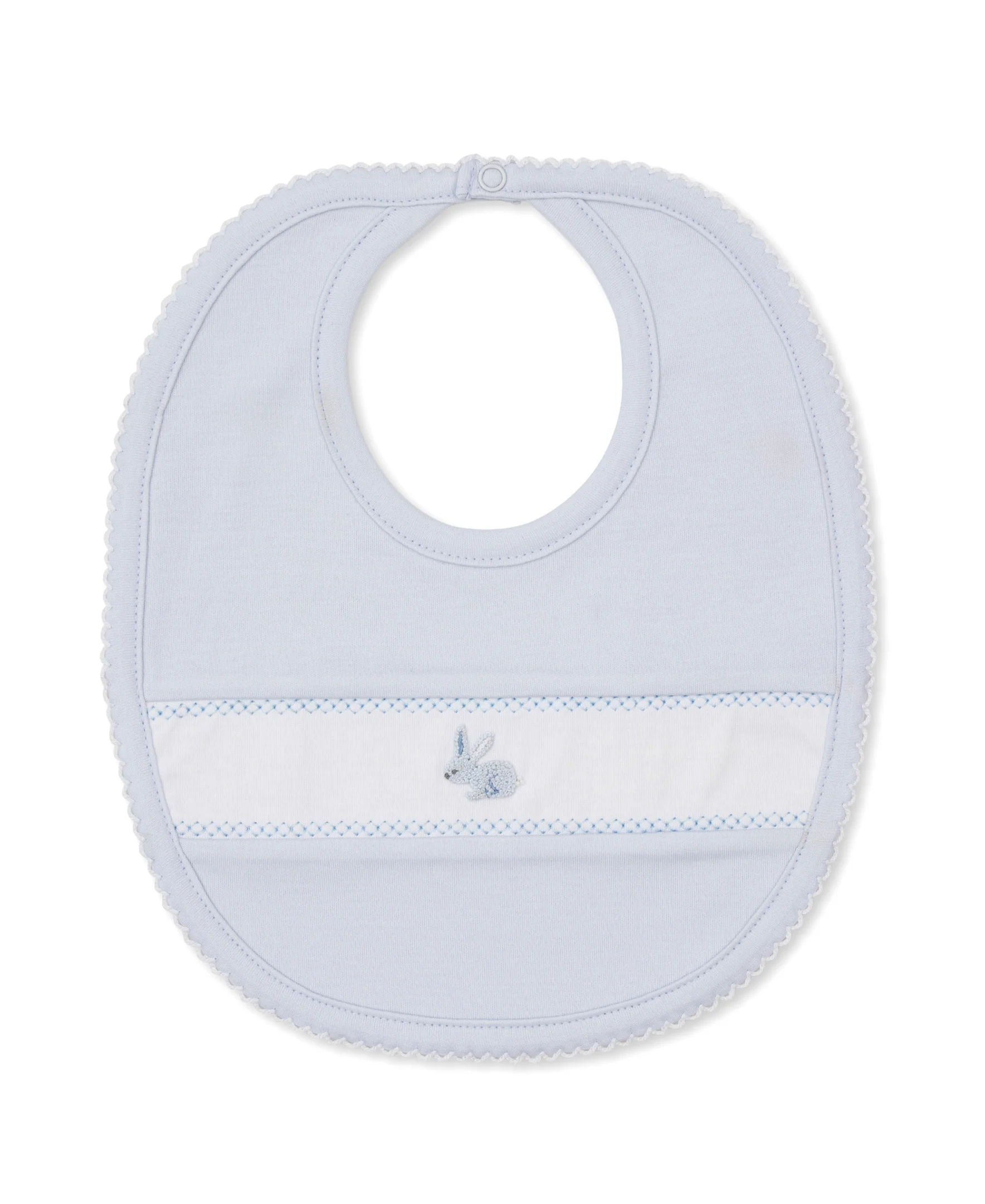 Premier Springtime Bunny Fun Blue Hand Emb. Bib - Image 3