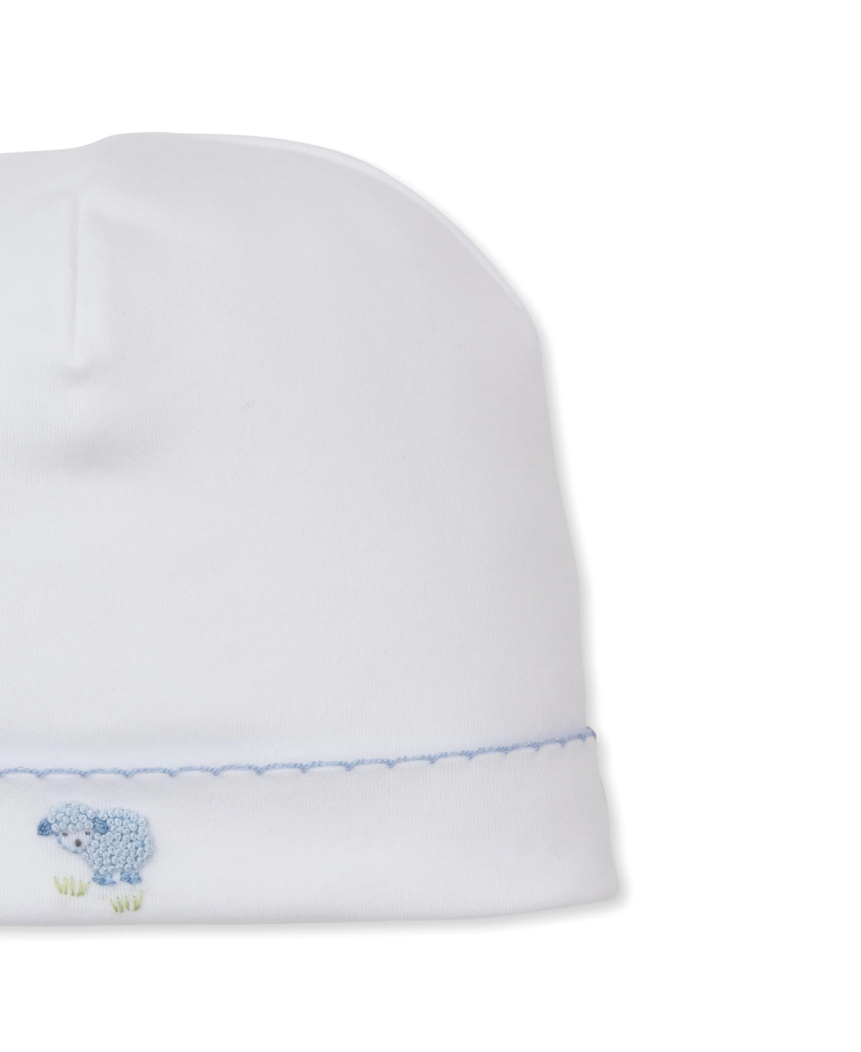 Premier Sweet Sheep White/Blue Hand Emb. Hat - Image 2