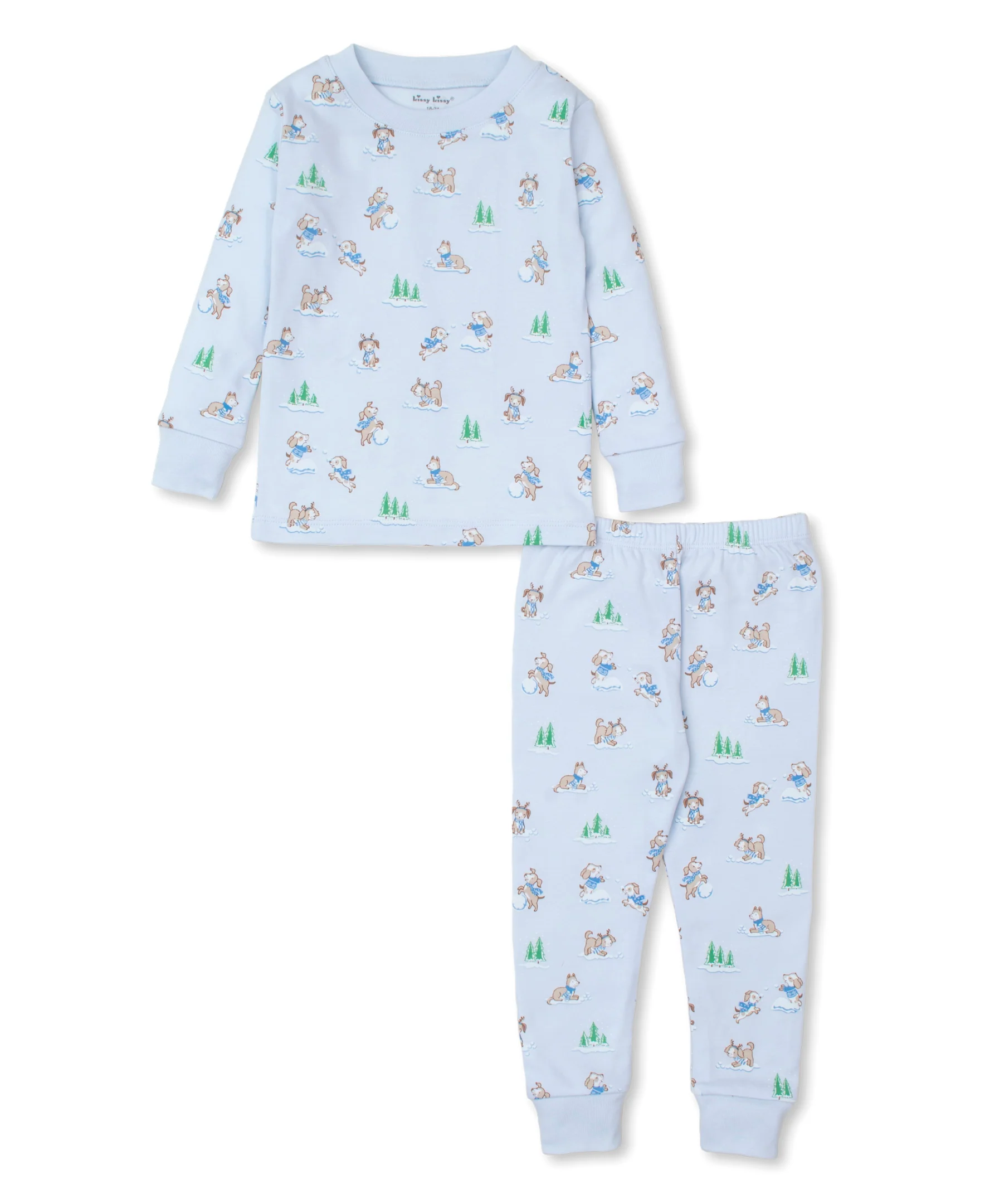 Puppy Snowball Pranks Blue Pajama Set - Image 2