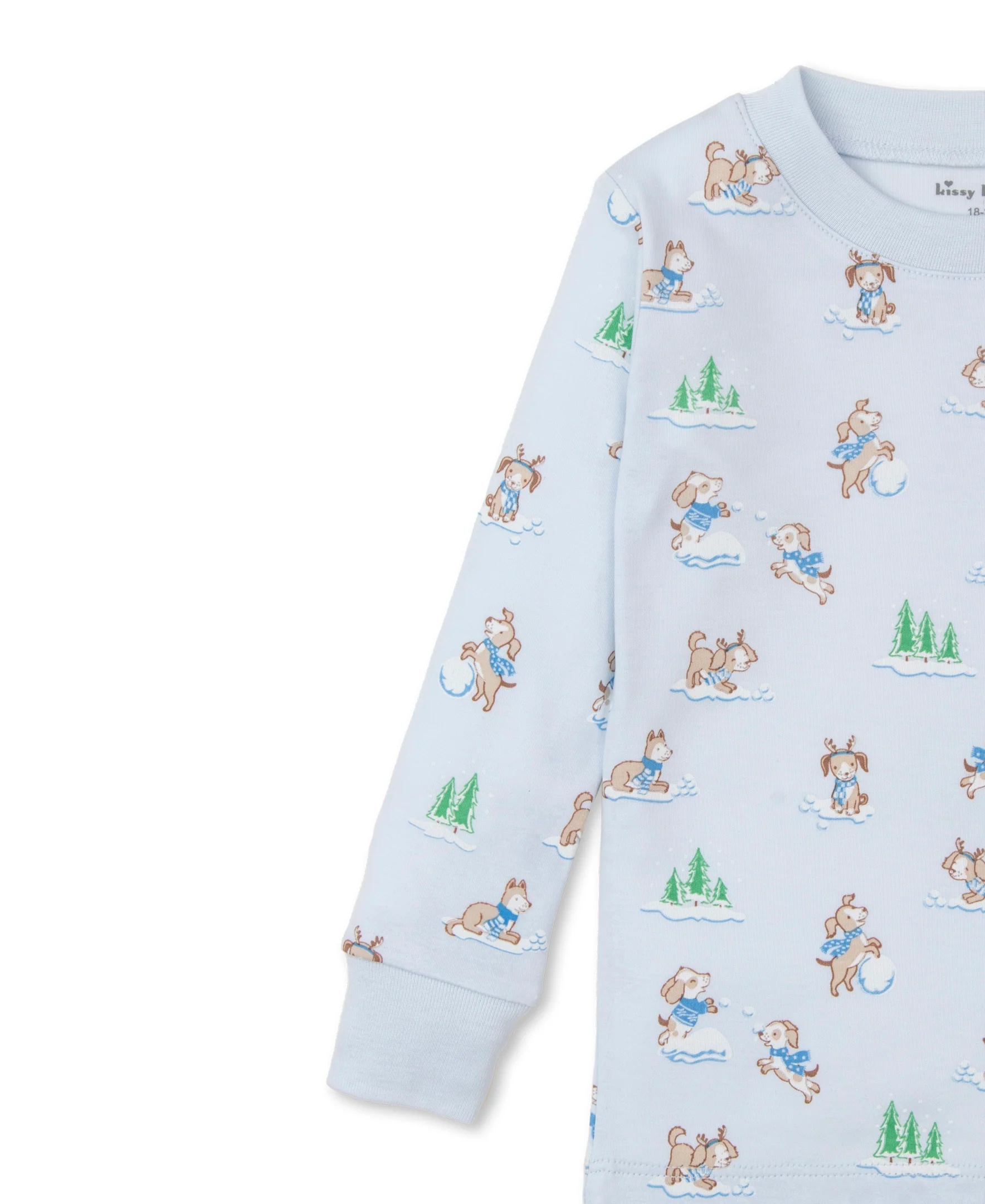 Puppy Snowball Pranks Blue Pajama Set - Image 3